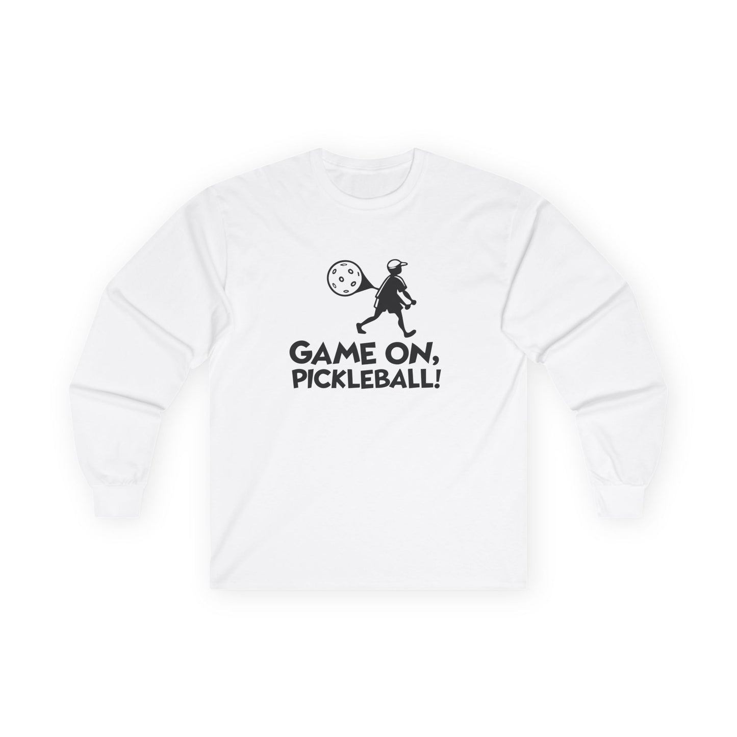 Men's Lightweight Pickleball Long Sleeves top - Game On Pickleball White