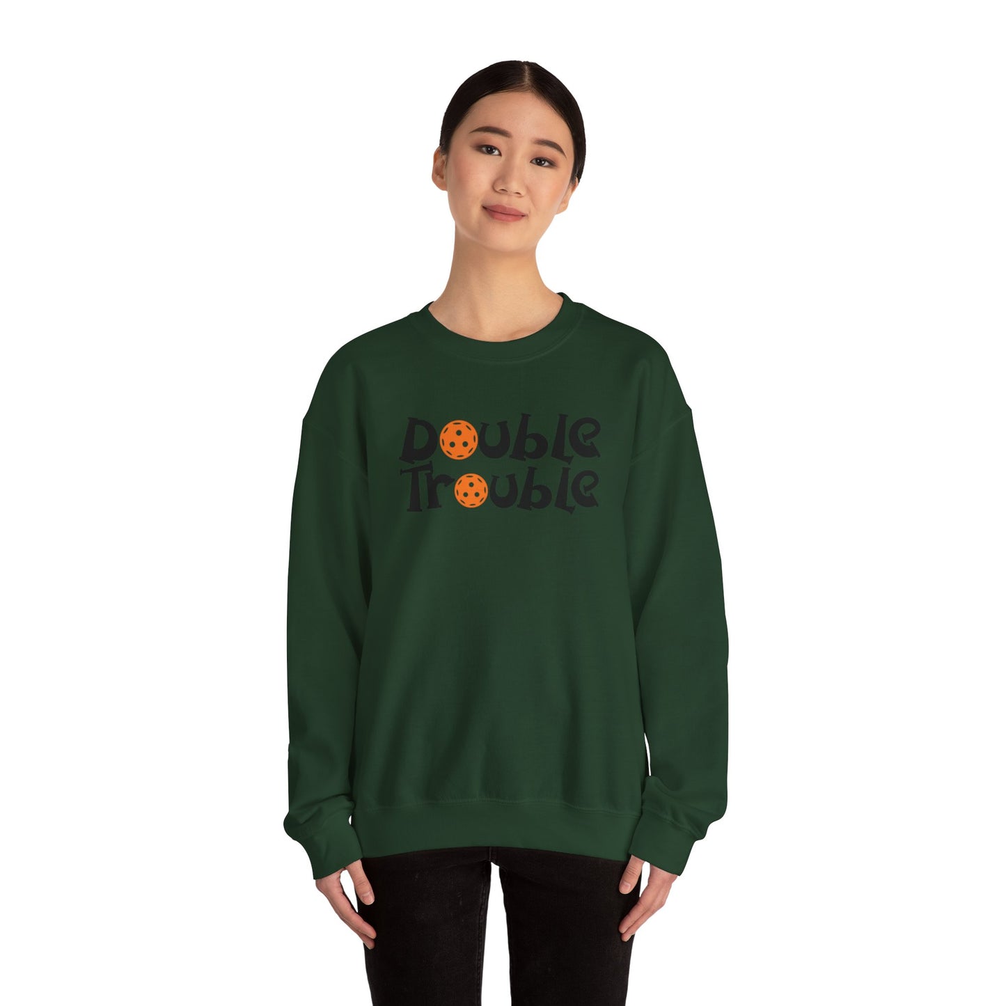 Women's Funny Pickleball Sweatshirt - Double Trouble