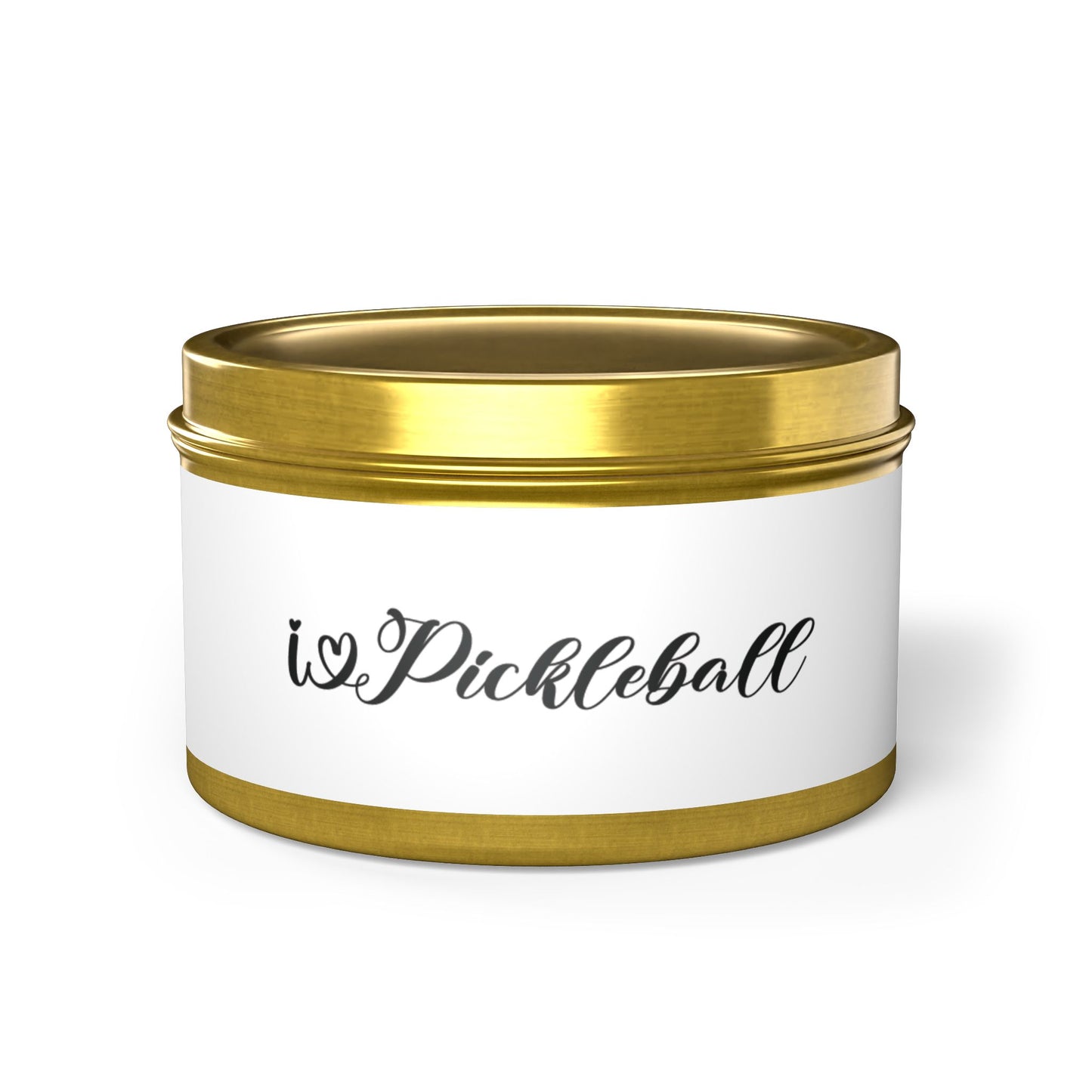Pickleball Stylish Tin Can Candle - I Heart Pickleball