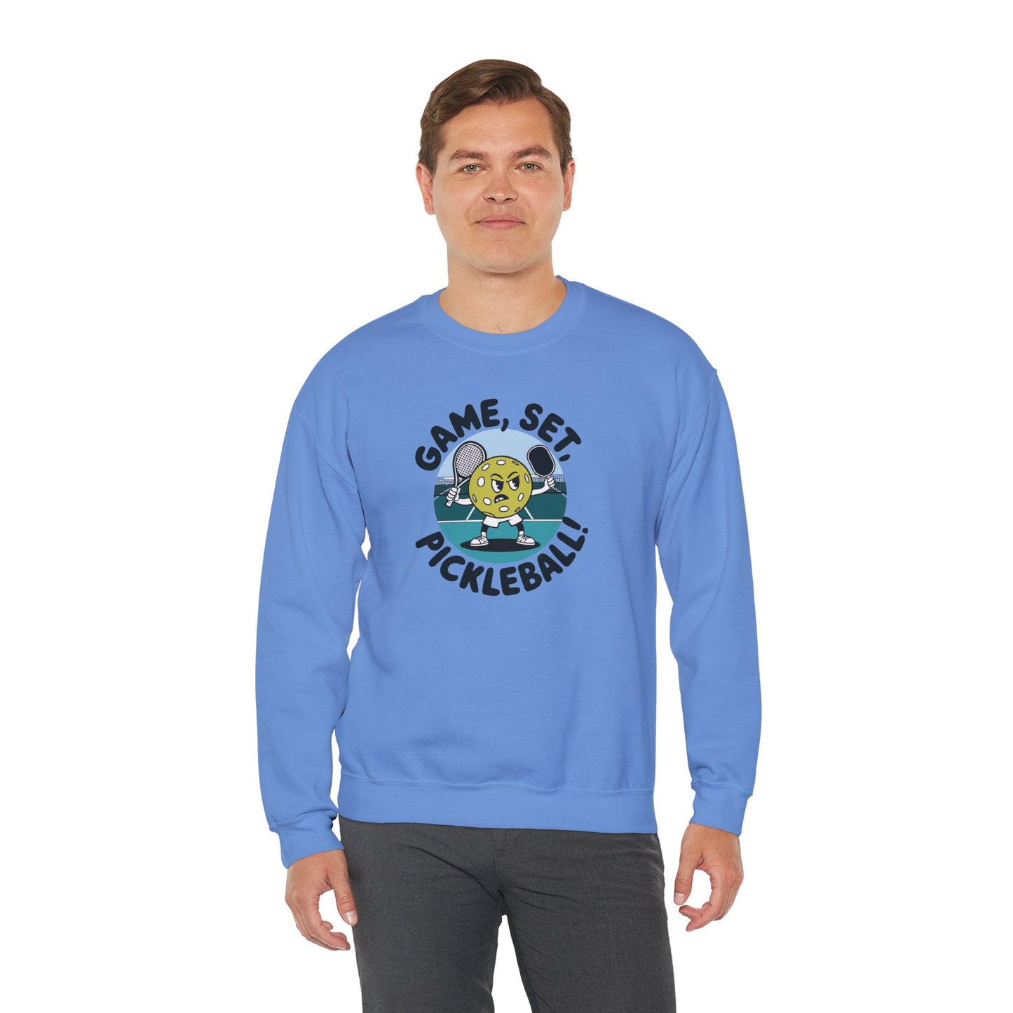 Men's Durable Pickleball Sweatshirt - Game, Set, Pickleball