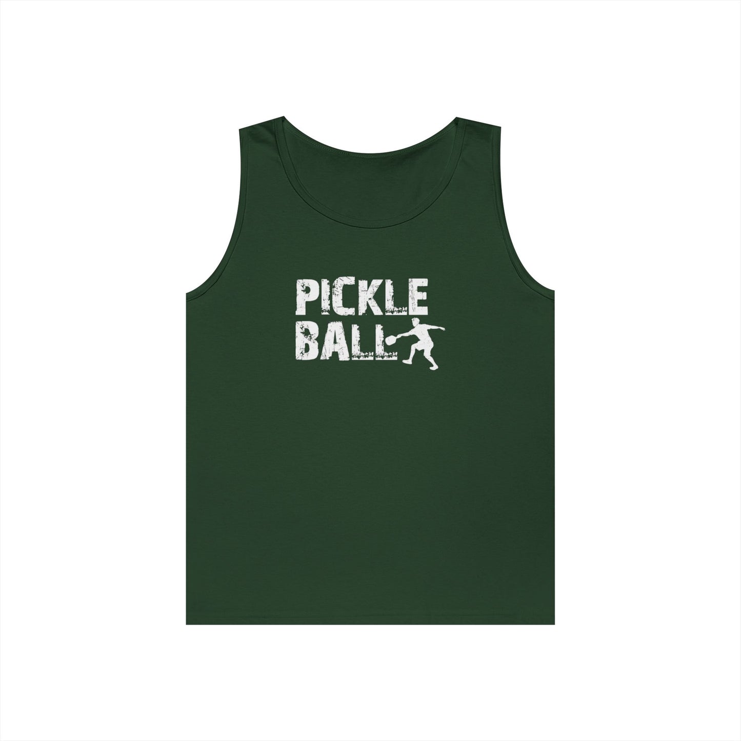 Men's Unique Pickleball Tank Top - Pickleball Grunge Green