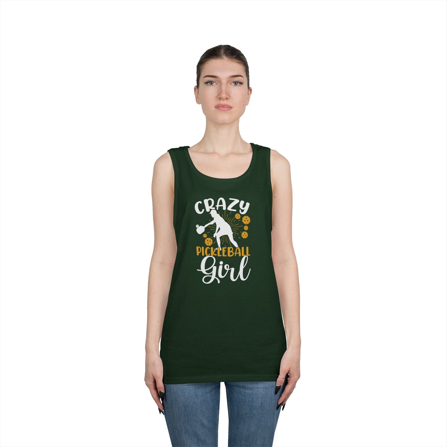 Women's Stylish Pickleball Tank Top - Crazy Pickleball Girl