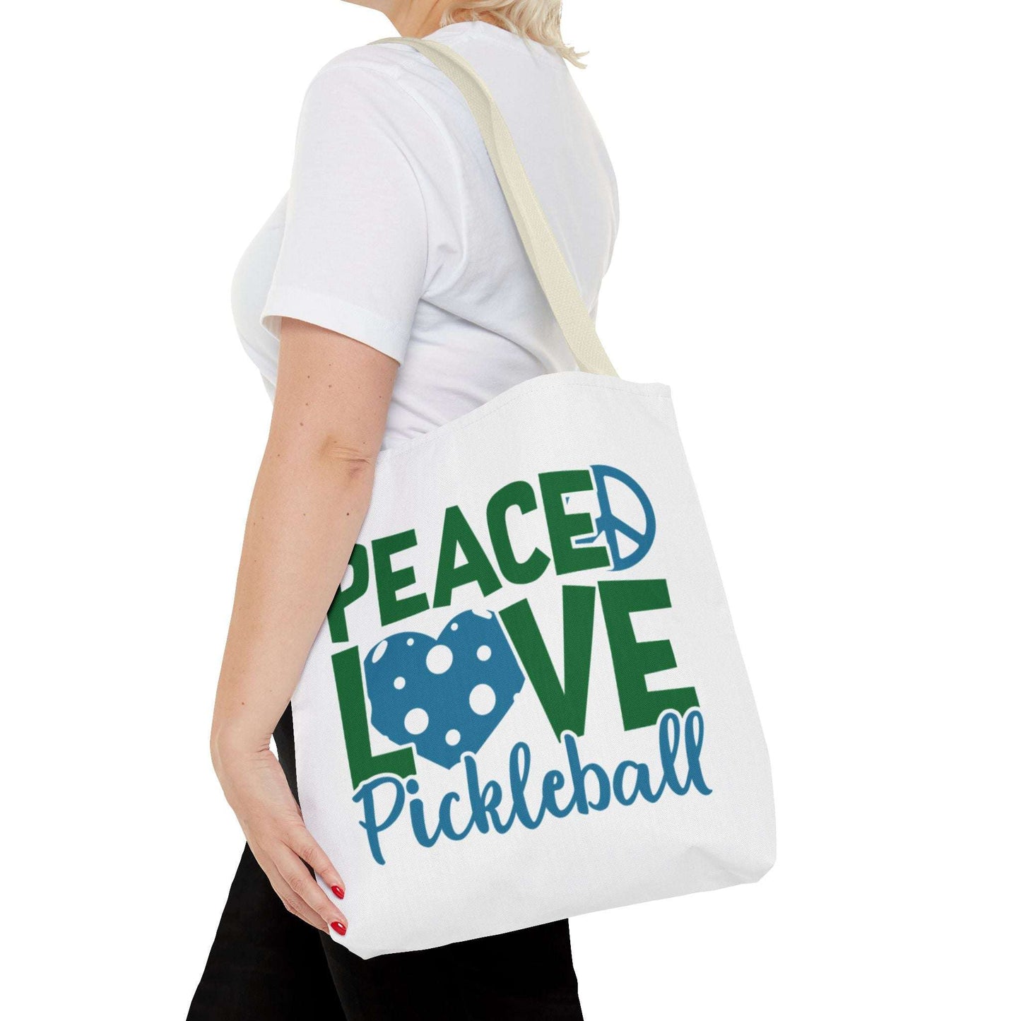 Pickleball Stylish Tote Bag - Peace, Love, Pickleball