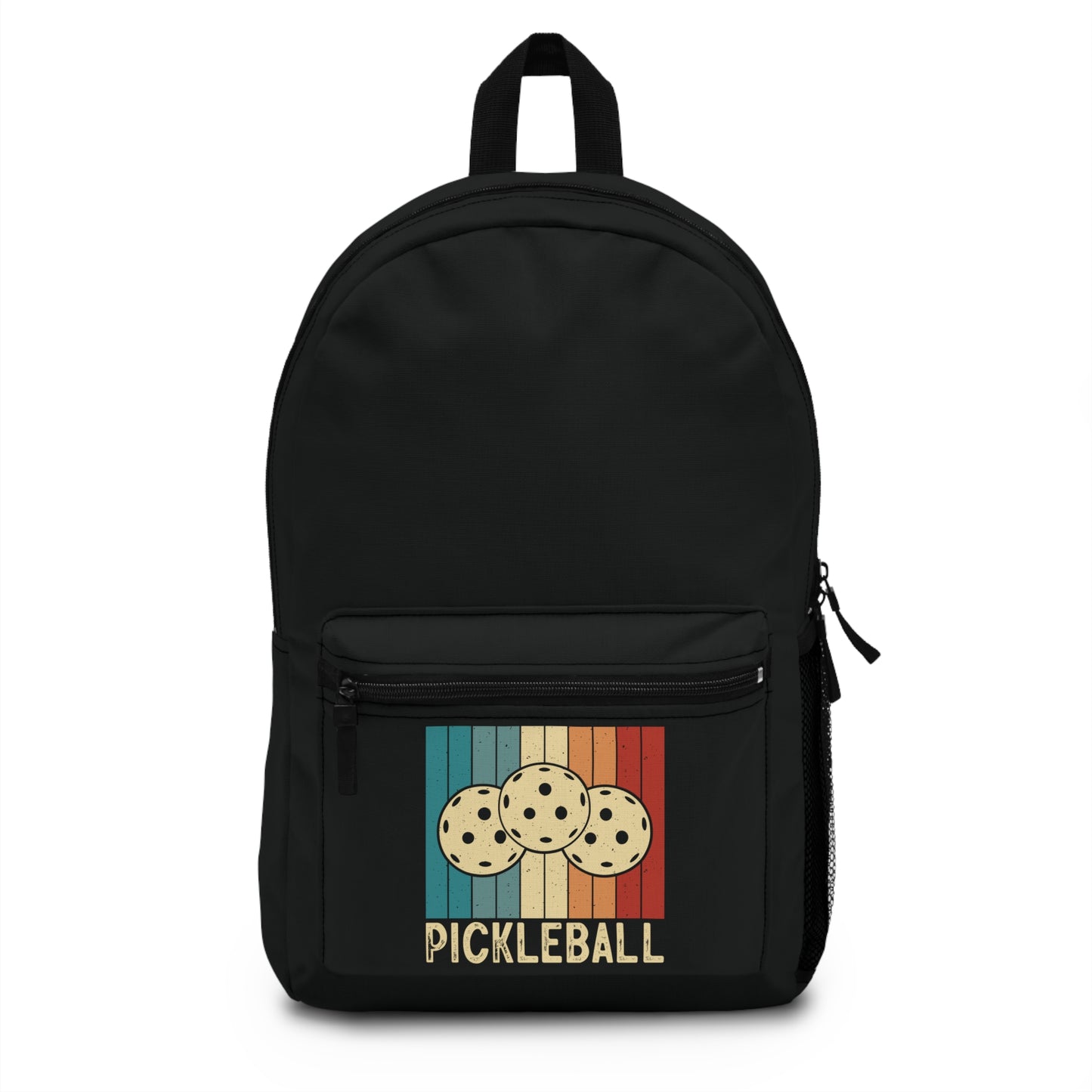 Pickleball Durable Backpack - Pickleball Retro Black