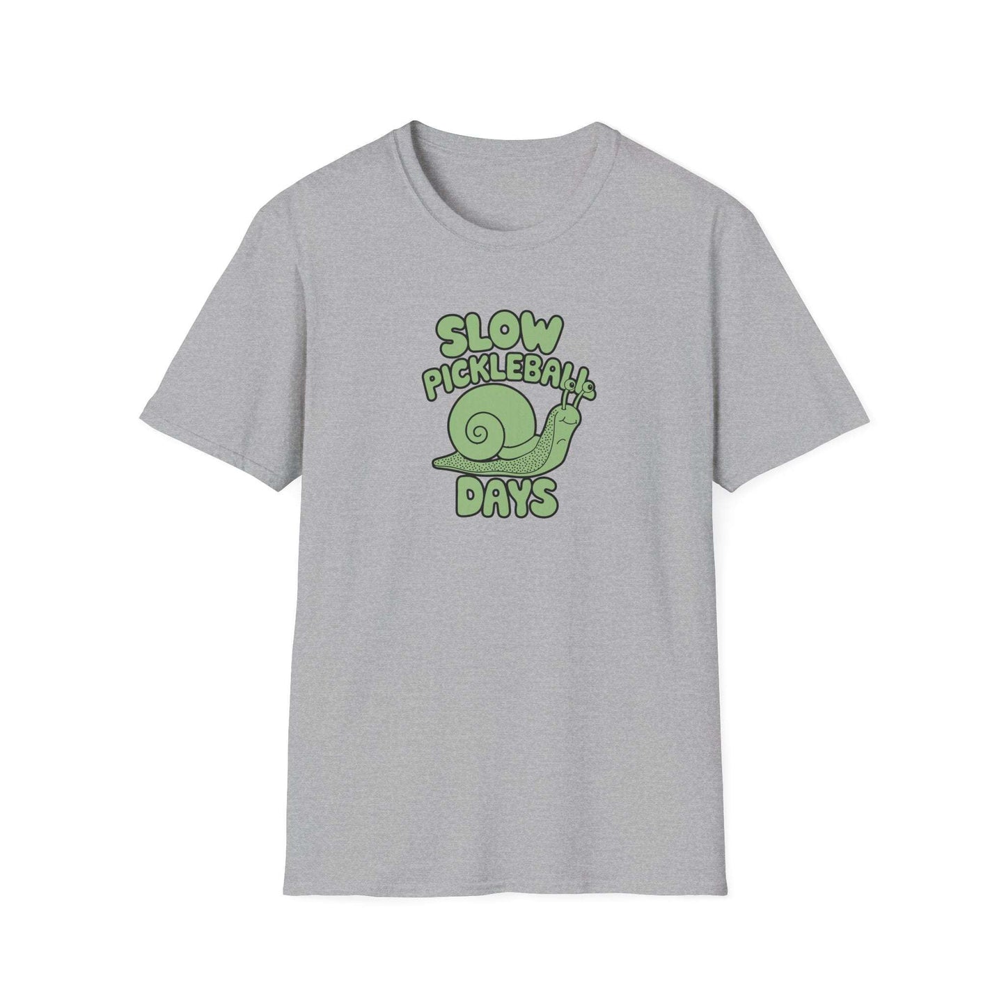 Men's Soft Pickleball T-shirt - Slow Pickleball Days Gray