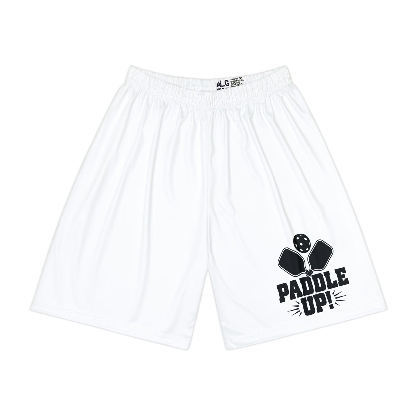 Men's Durable Pickleball Short - Paddle Up White