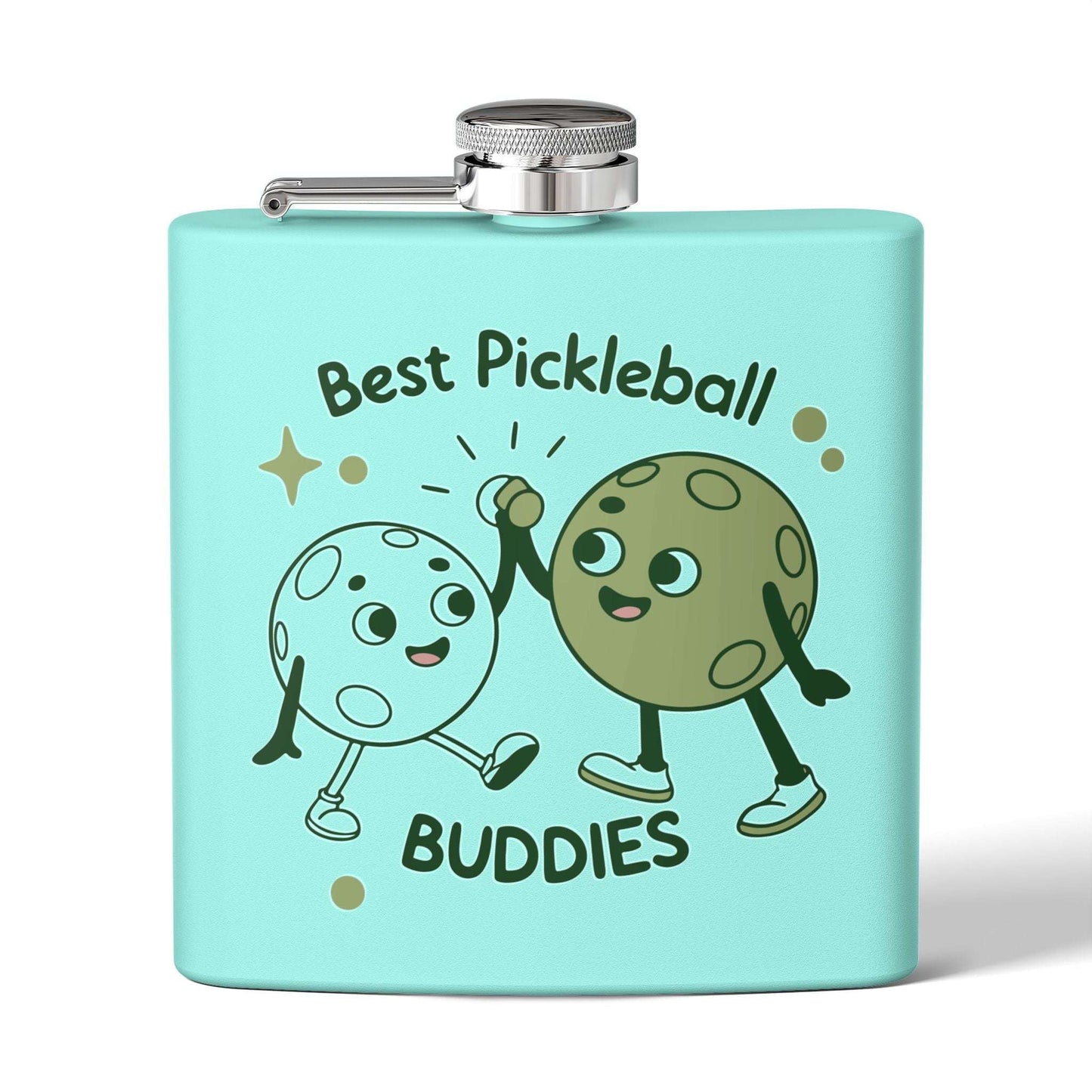 Pickleball Practical Flask - Best Pickleball Buddies Teal