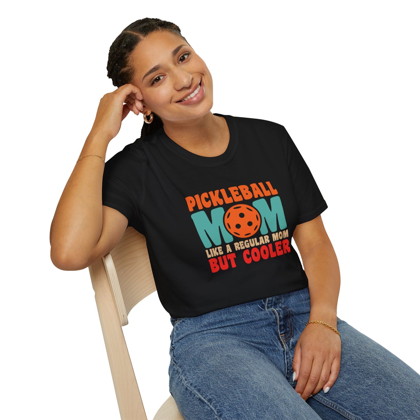 Women's Funny Pickleball T-shirt - Like a Regular Mom but Cooler