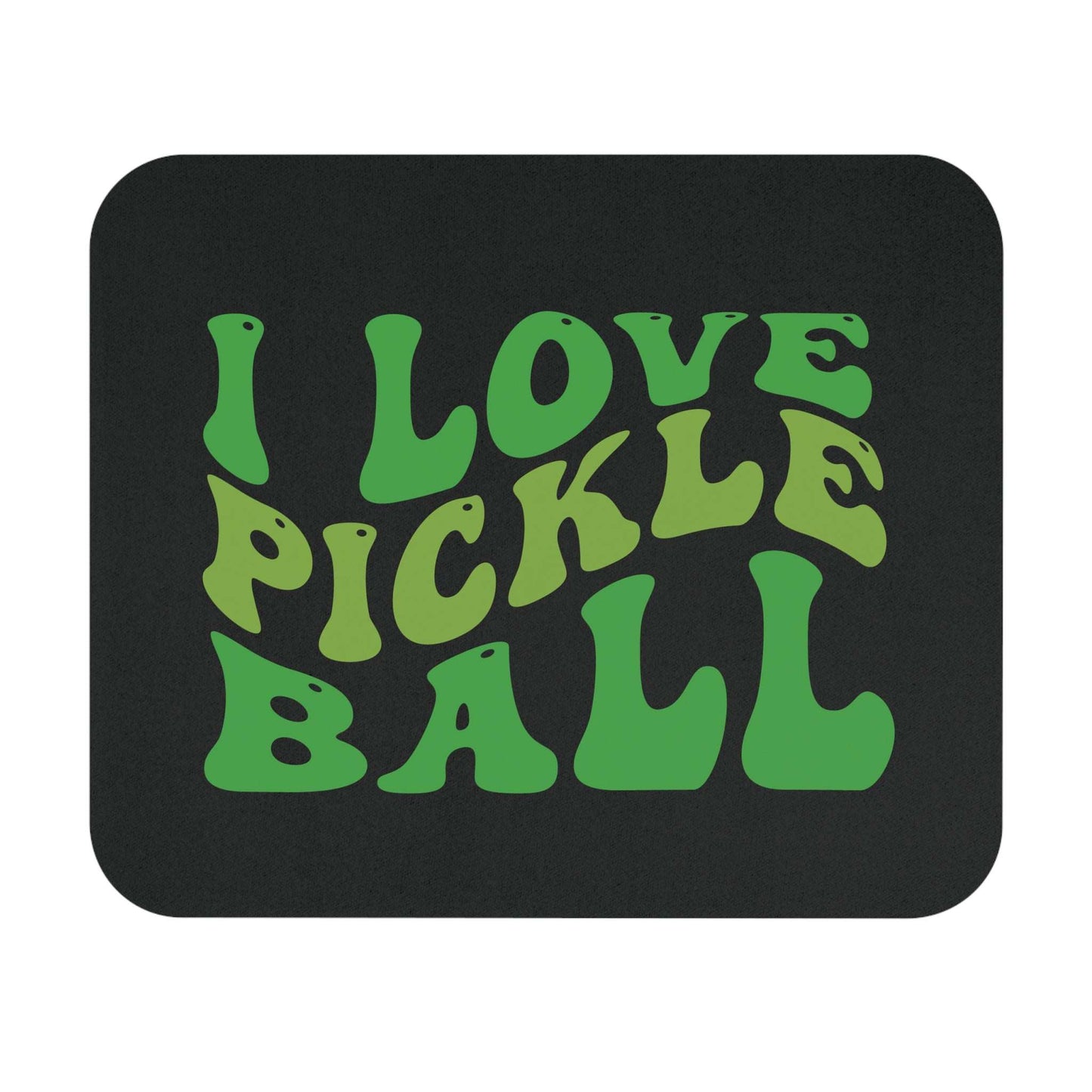 Pickleball Eye-Catching Mouse pad - I Love Pickleball Black