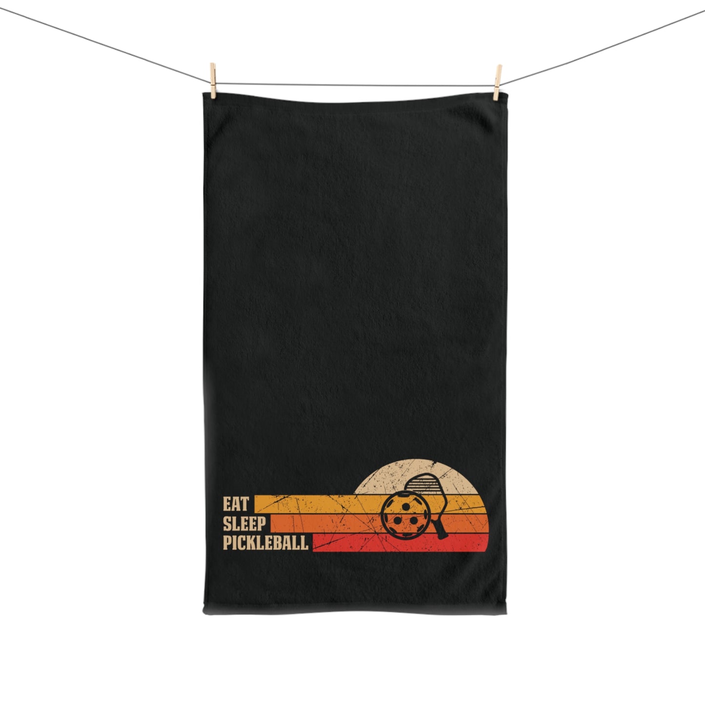 Pickleball Cool Hand Towel - Eat Sleep Pickleball Repeat Retro