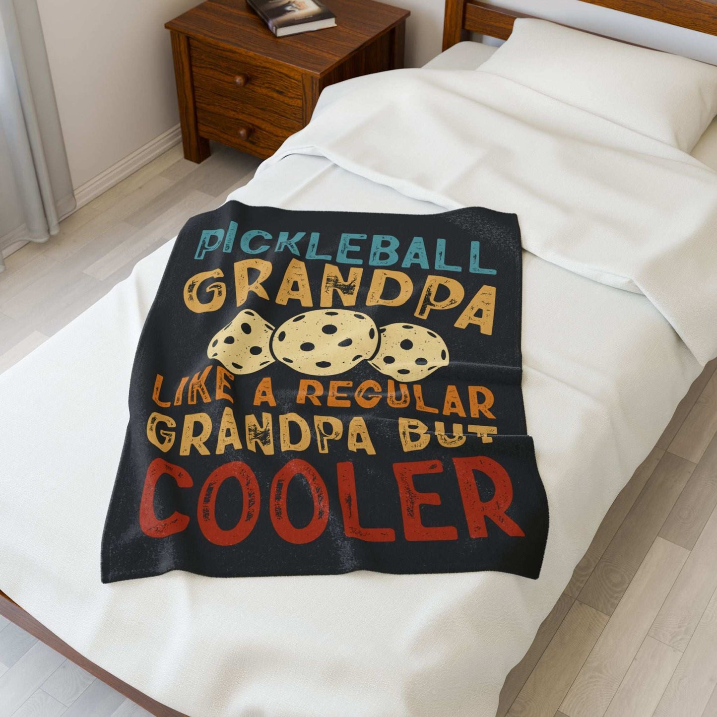 Pickleball Cool Blanket - Pickleball Grandpa Like a Regular But Cooler