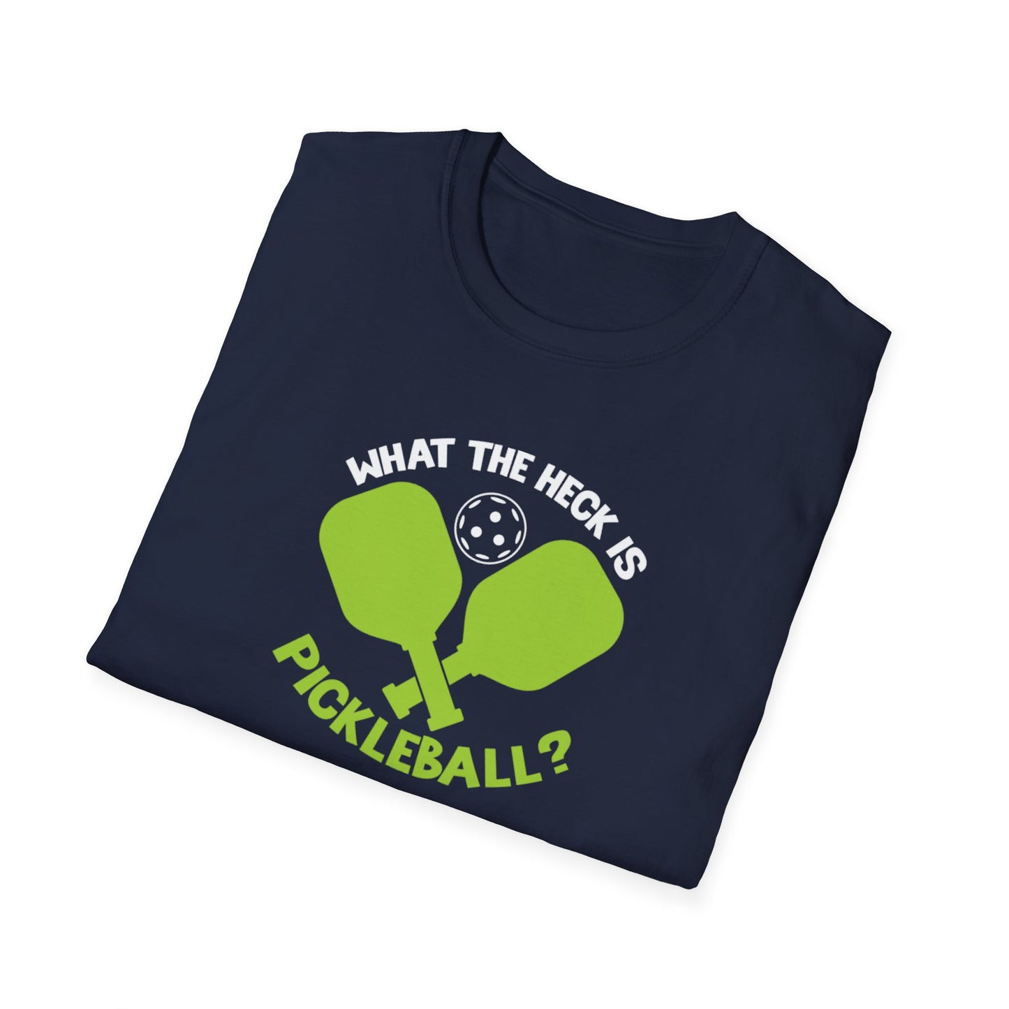 Men's Funny Pickleball T-shirt - What the Heck Is Pickleball?