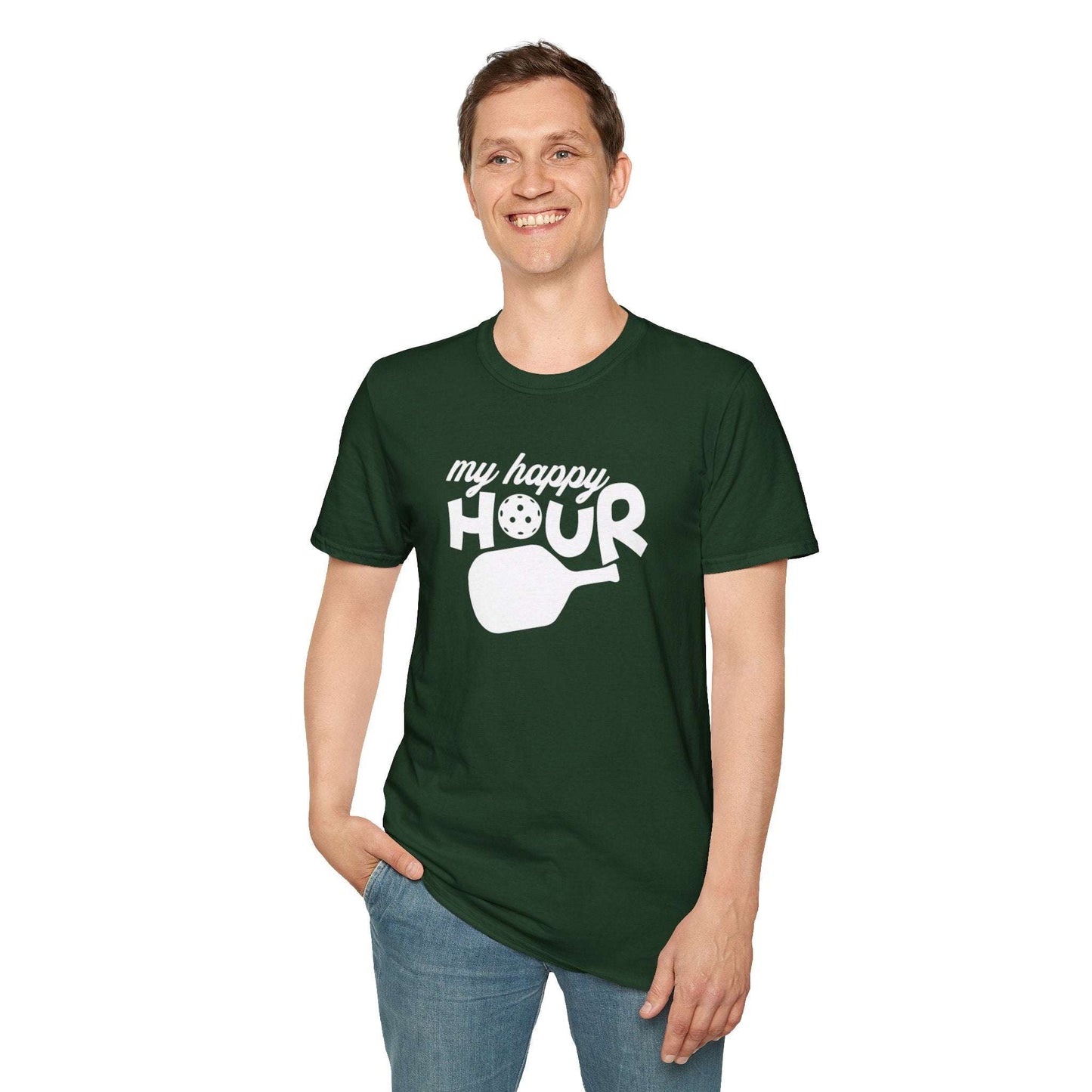 Men's Soft Pickleball T-shirt - My Happy Hour