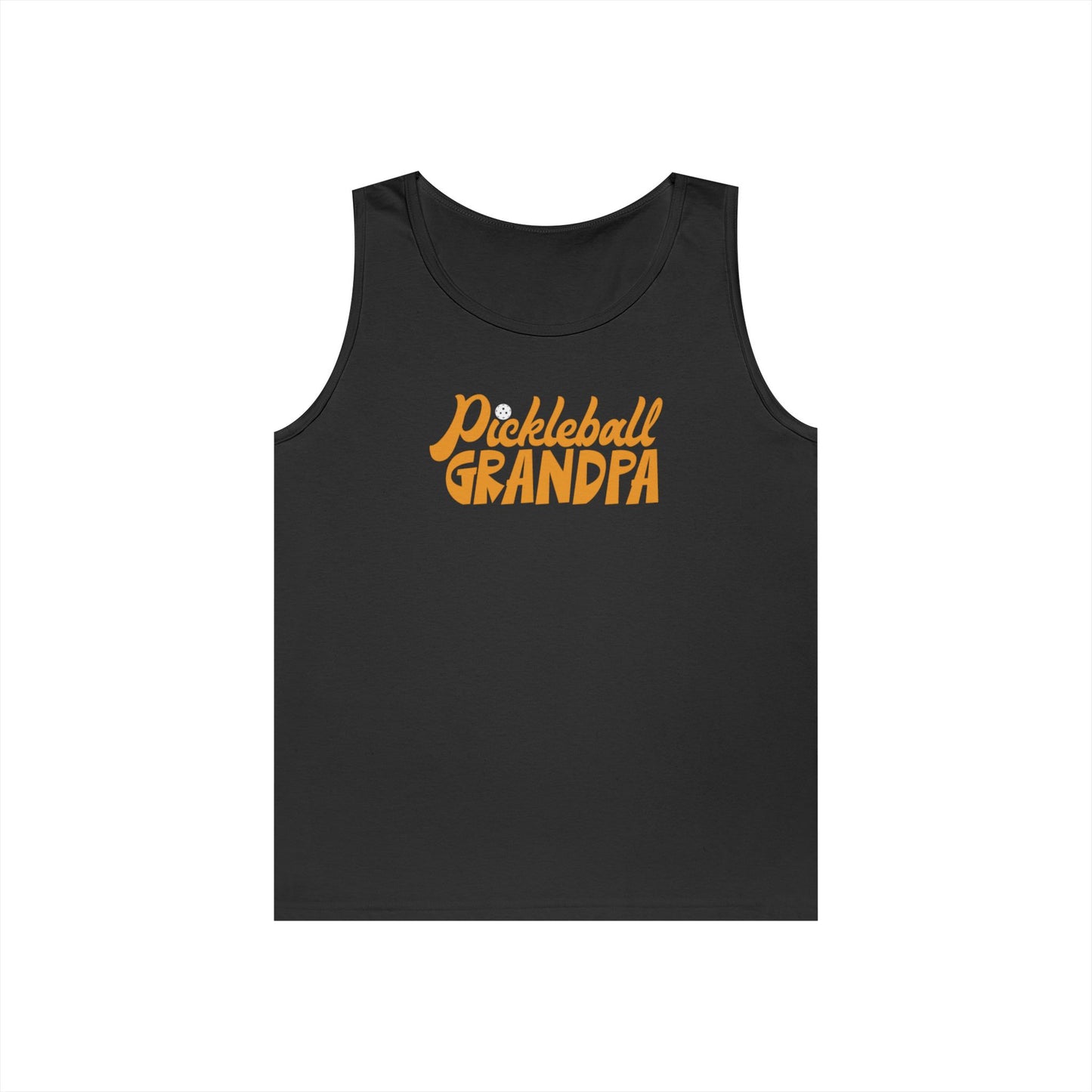 Men's Unique Pickleball Tank Top - Pickleball Grandpa Black