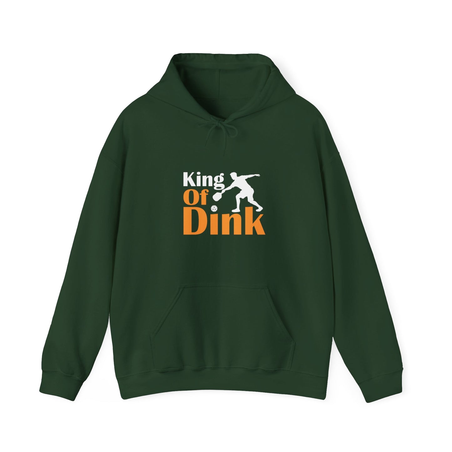 Men's Funny Pickleball Hoodie - King of Dink Green