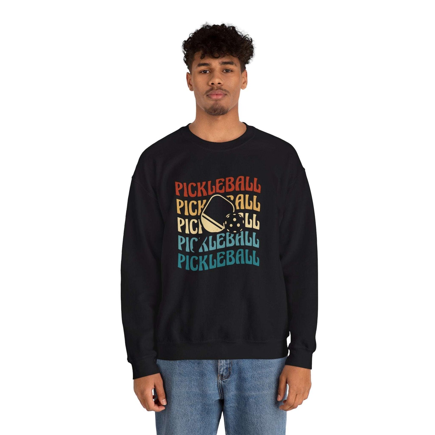 Men's Playful Pickleball Sweatshirt - Pickleball Wave