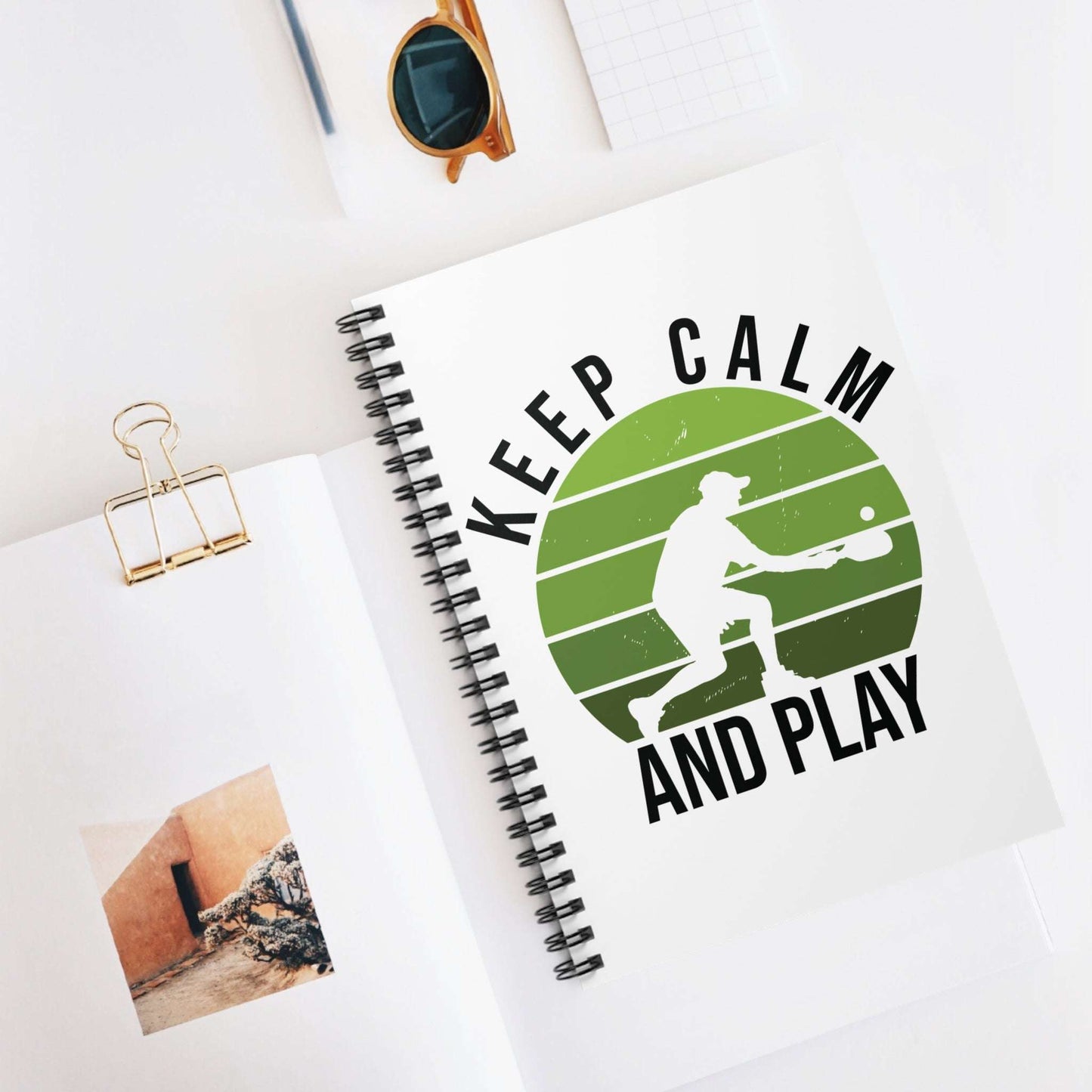 Pickleball Funny Notebook - Keep Calm and Play