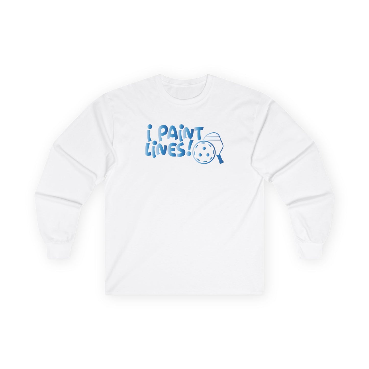 Women's Lightweight Pickleball Long Sleeves top - I Paint Lines White