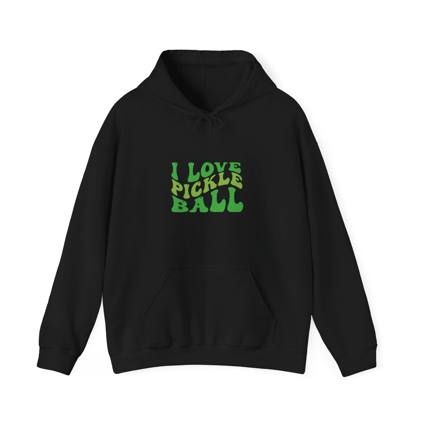 Women's Soft Pickleball Hoodie - I Love Pickleball Black