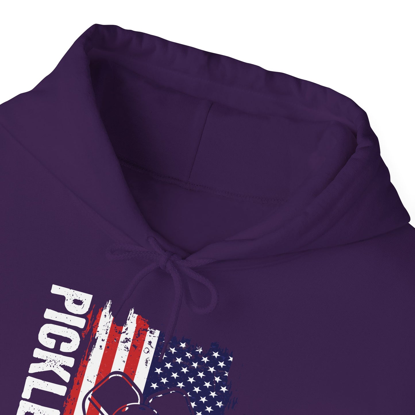 Men's Comfy Pickleball Hoodie - Pickleball with American Flag