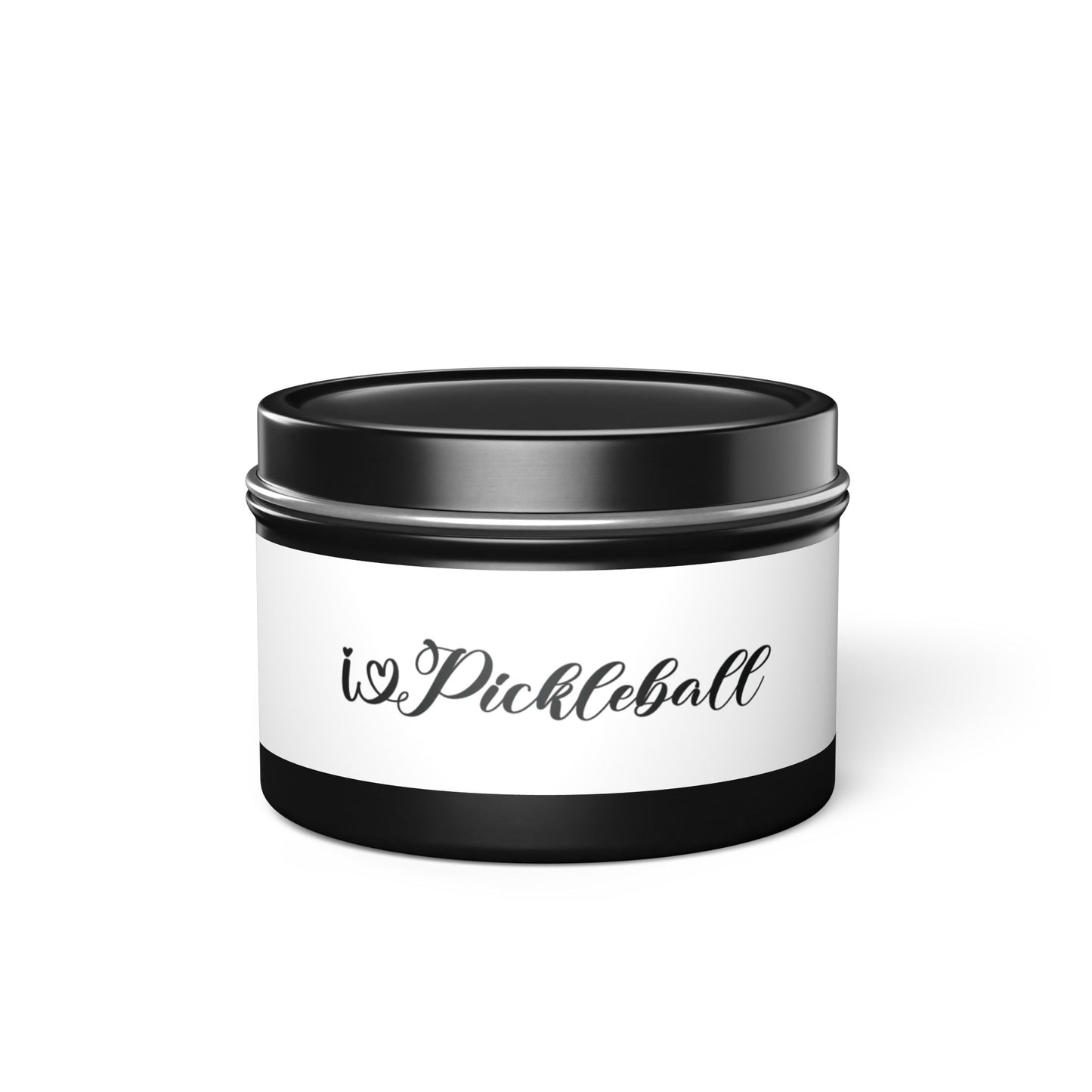 Pickleball Stylish Tin Can Candle - I Heart Pickleball