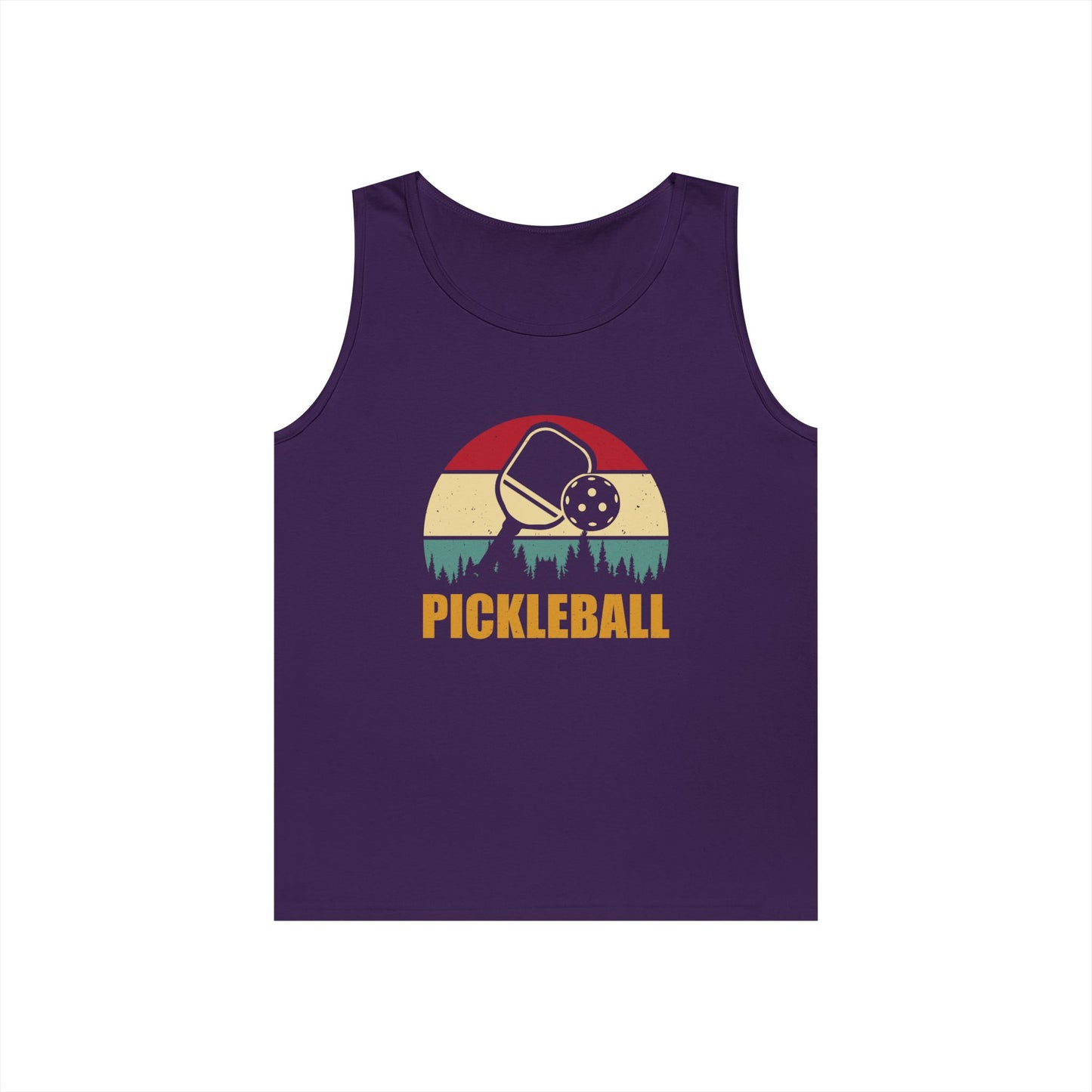 Men's Funny Pickleball Tank Top - Pickleball Retro Purple