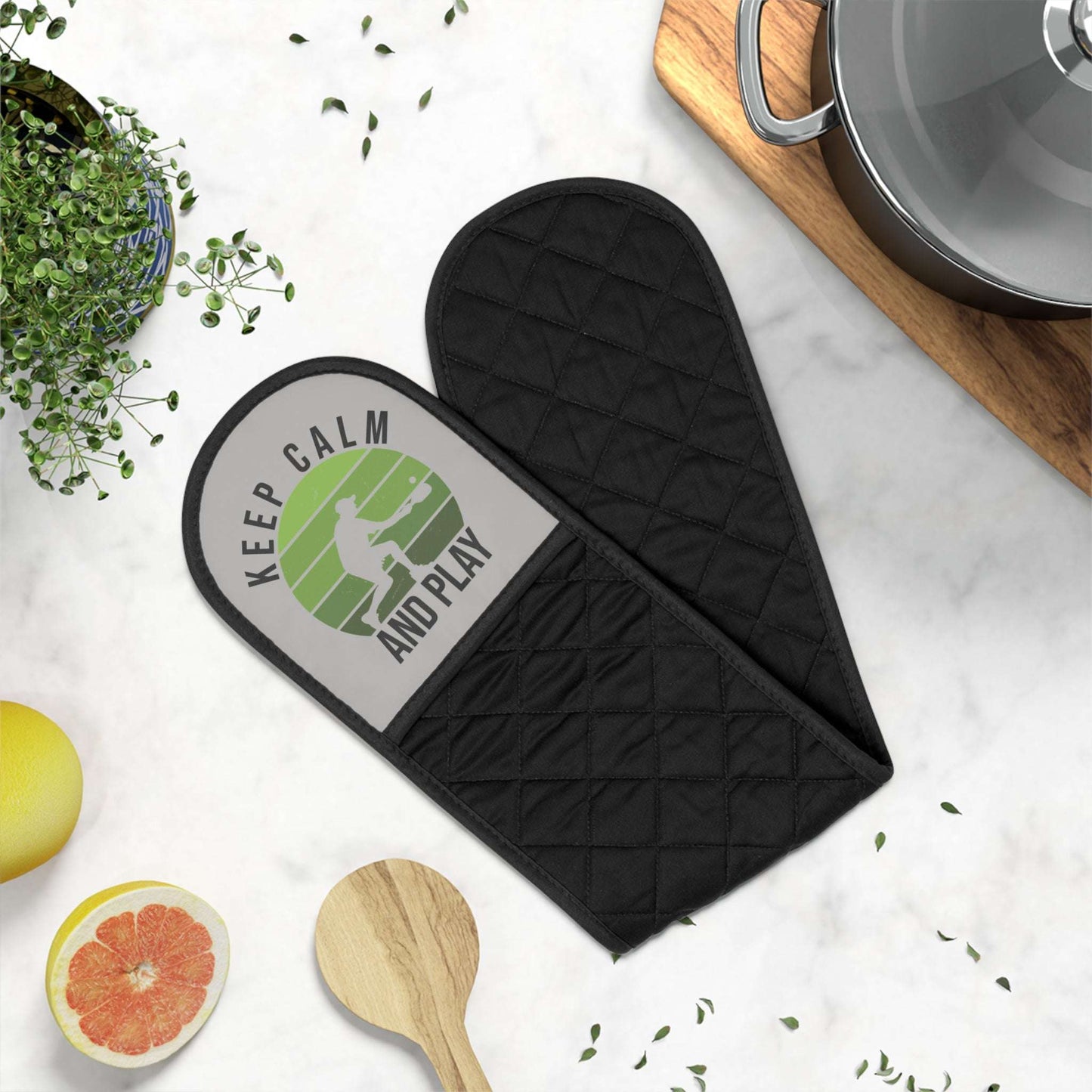 Pickleball Funny Oven Mitts - Keep Calm and Play