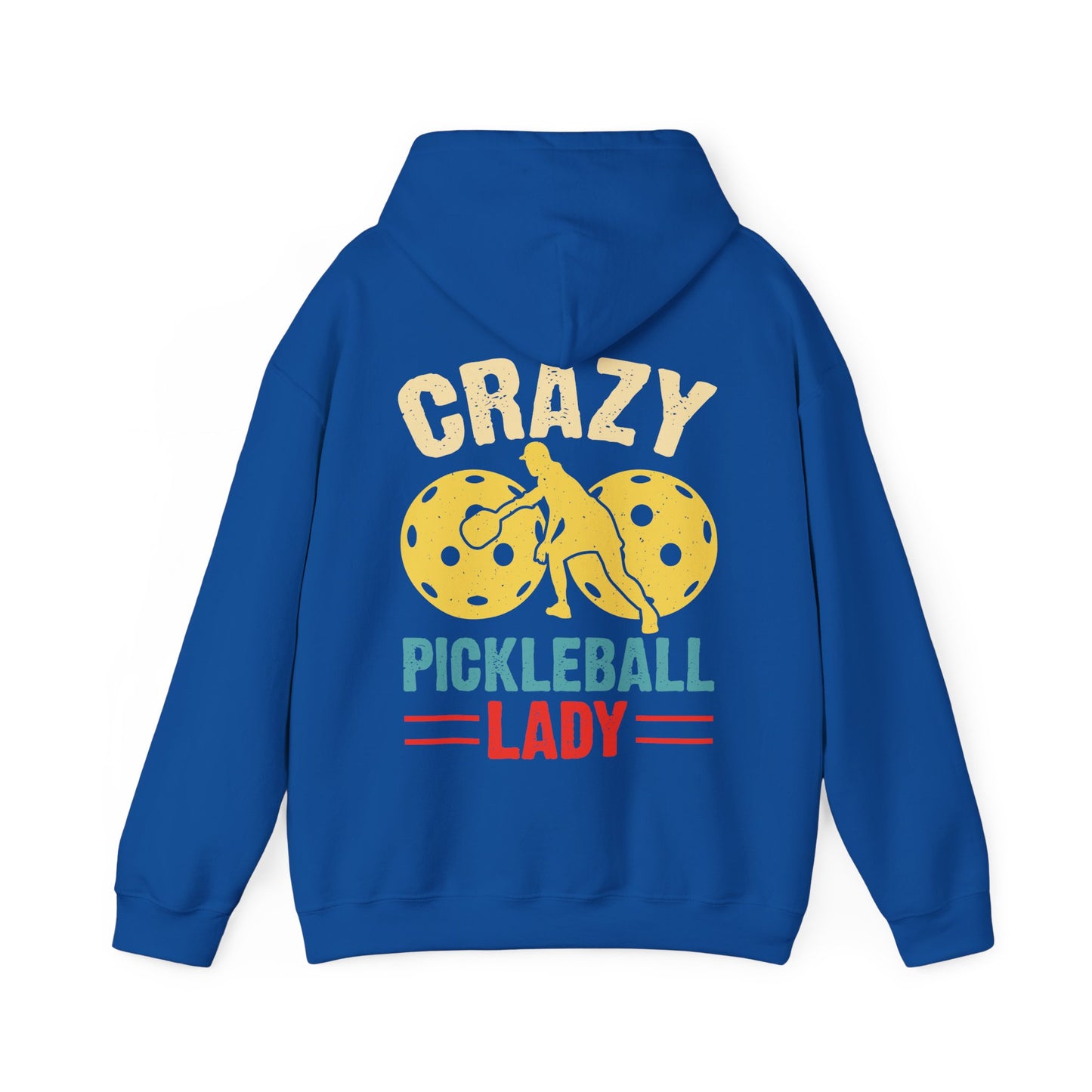 Women's Eye-Catching Pickleball Hoodie - Crazy Pickleball Lady