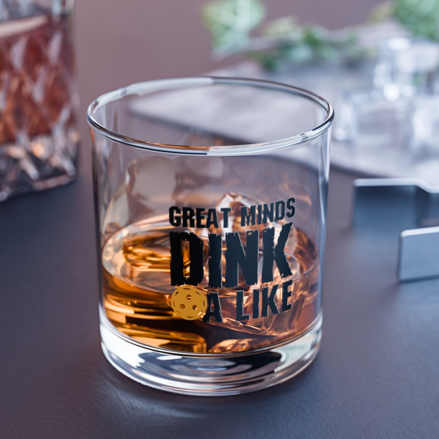 Pickleball Playful Rocks Glass - Great Mind Dink a Like