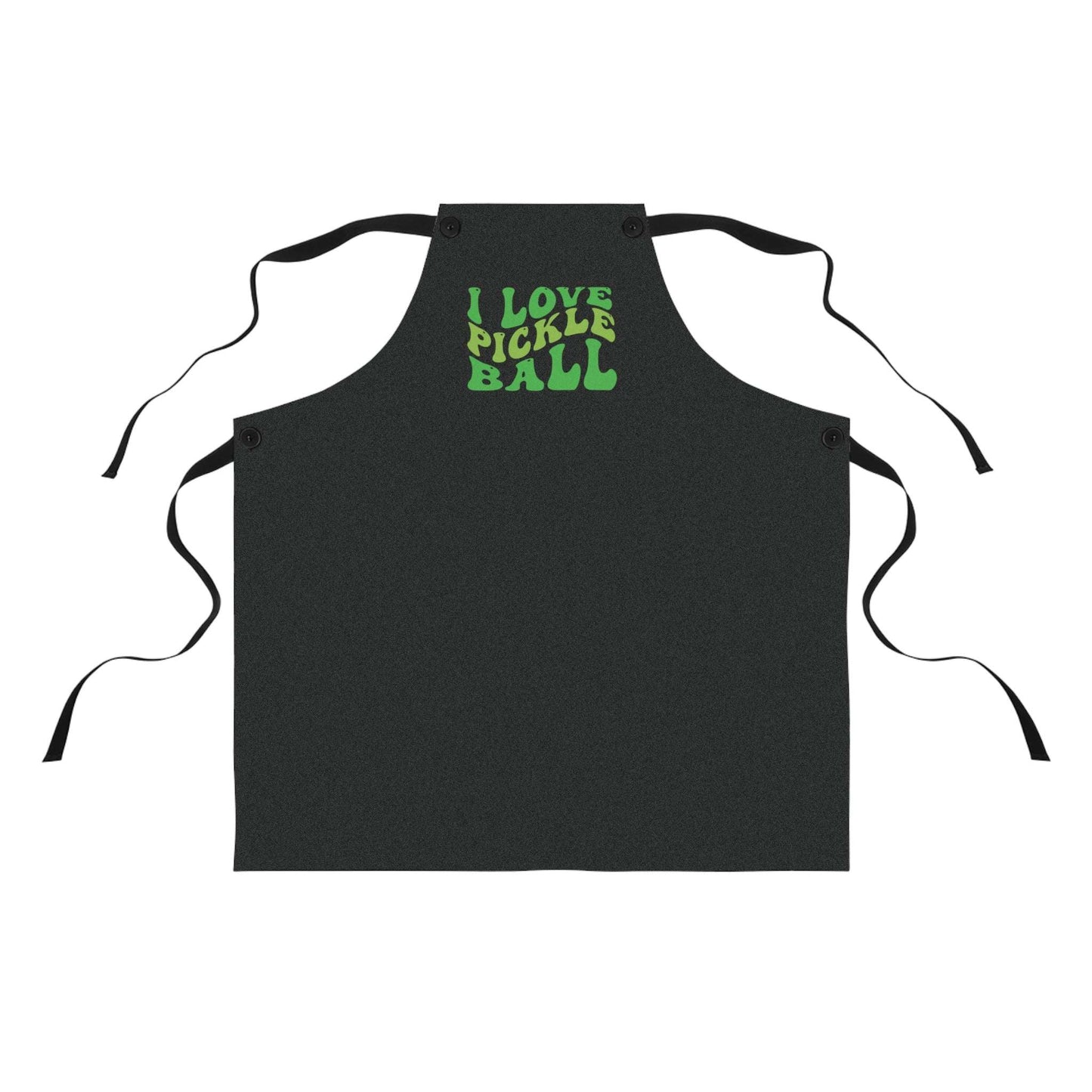 Pickleball Cool Apron - I Love Pickleball Black