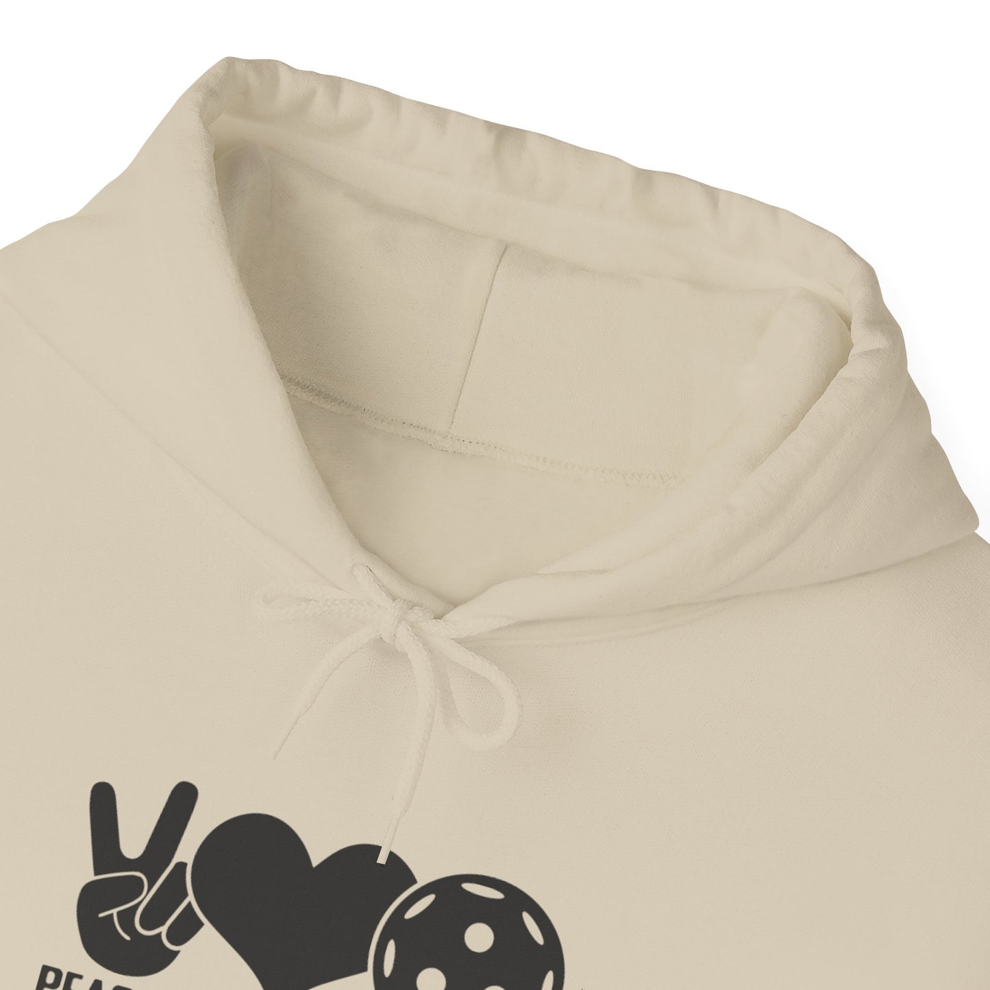 Women's Comfy Pickleball Hoodie - Peace, Love, Pickleball