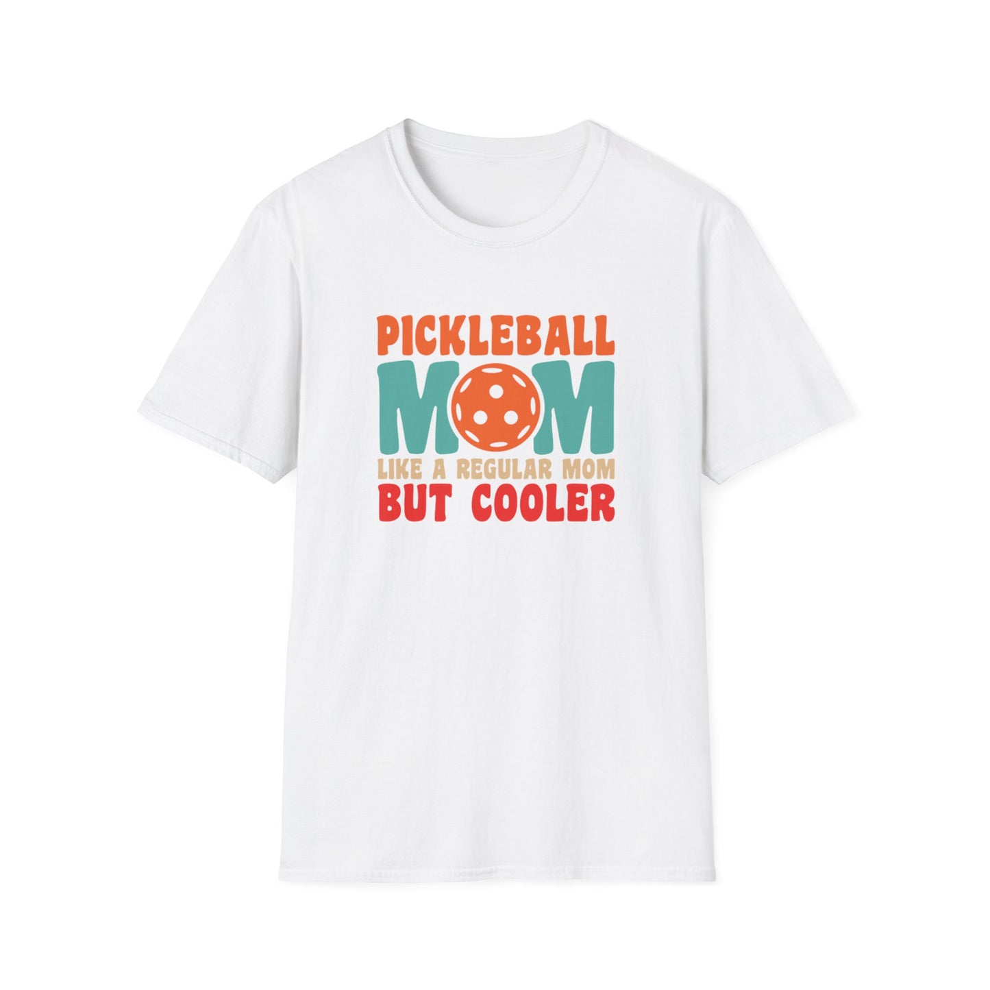 Women's Funny Pickleball T-shirt - Like a Regular Mom but Cooler White