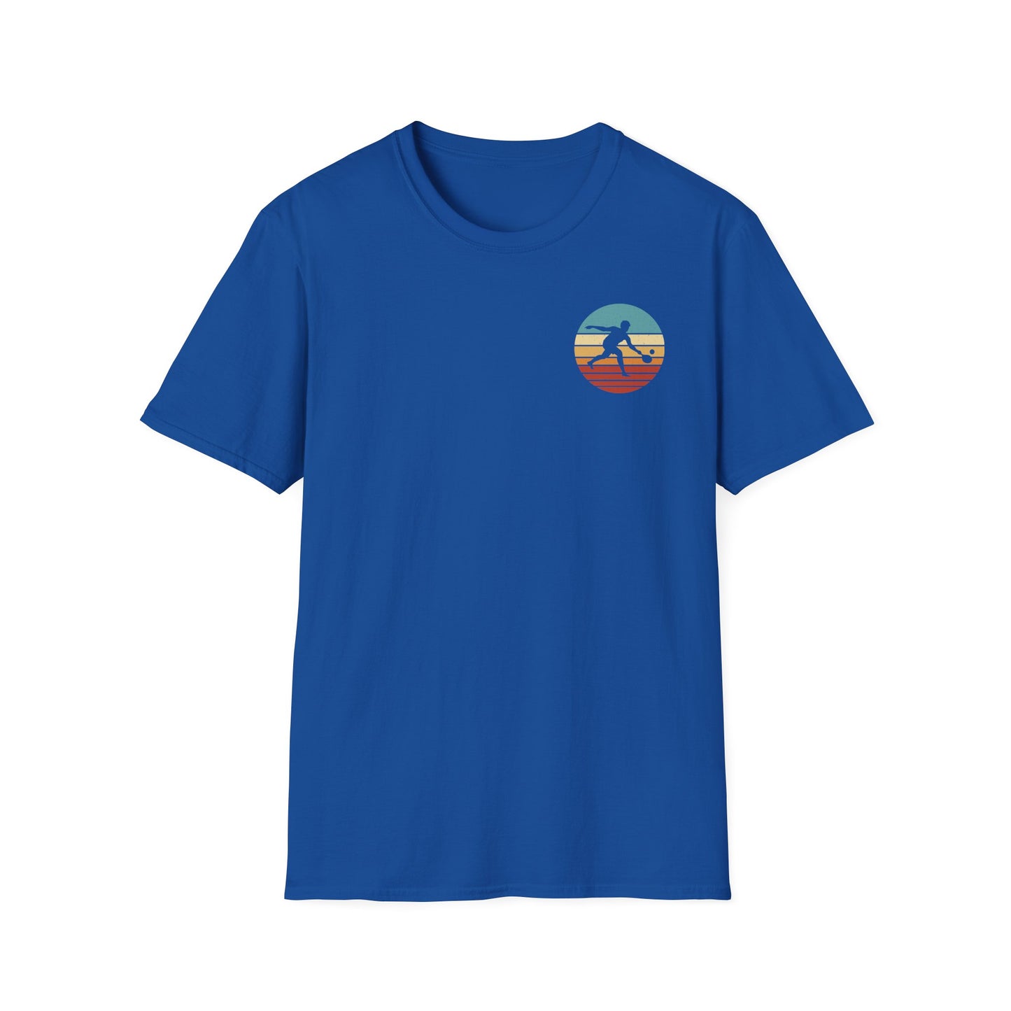 Men's Pickleball T-shirt - World's Okayest Pickleball Player Retro Royal