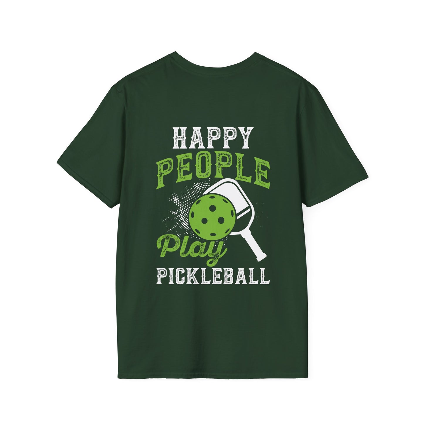 Men's Unique Pickleball T-shirt - Happy People Play Pickleball