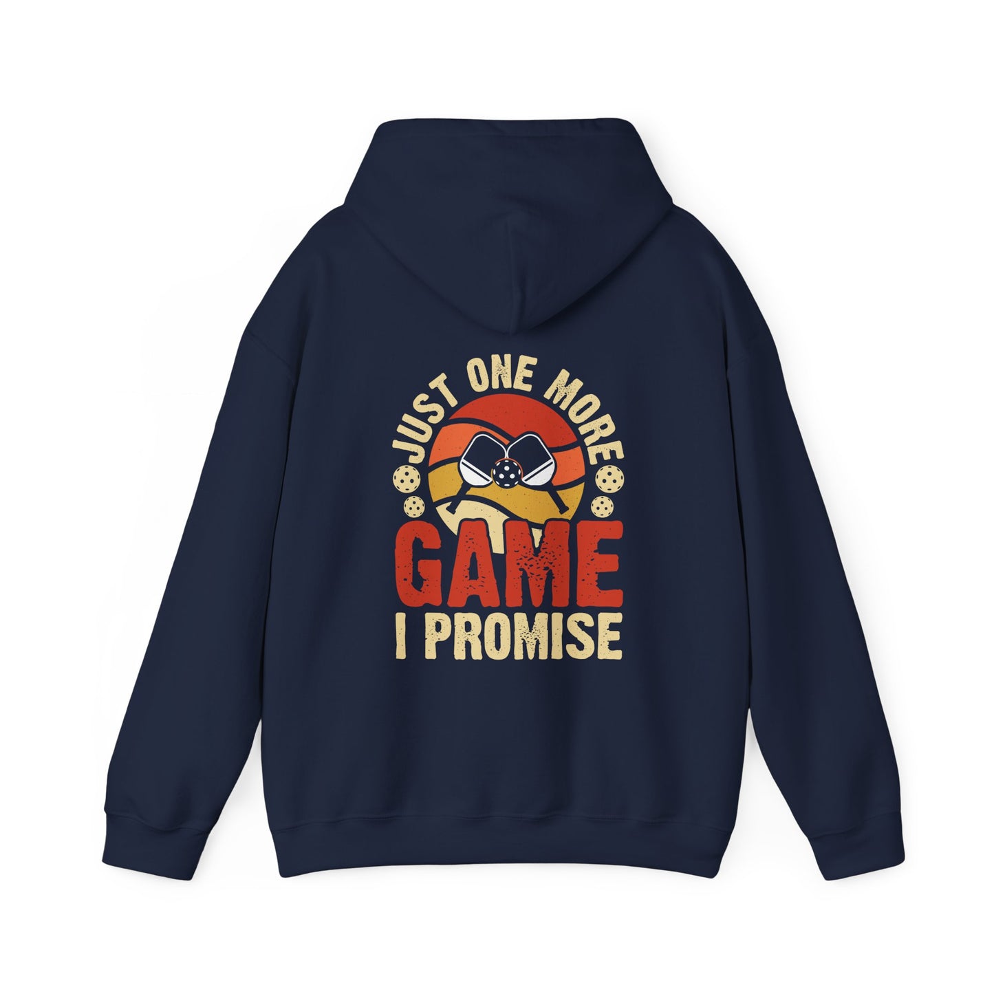 Men's Funny Pickleball Hoodie - Just One More Game I Promise