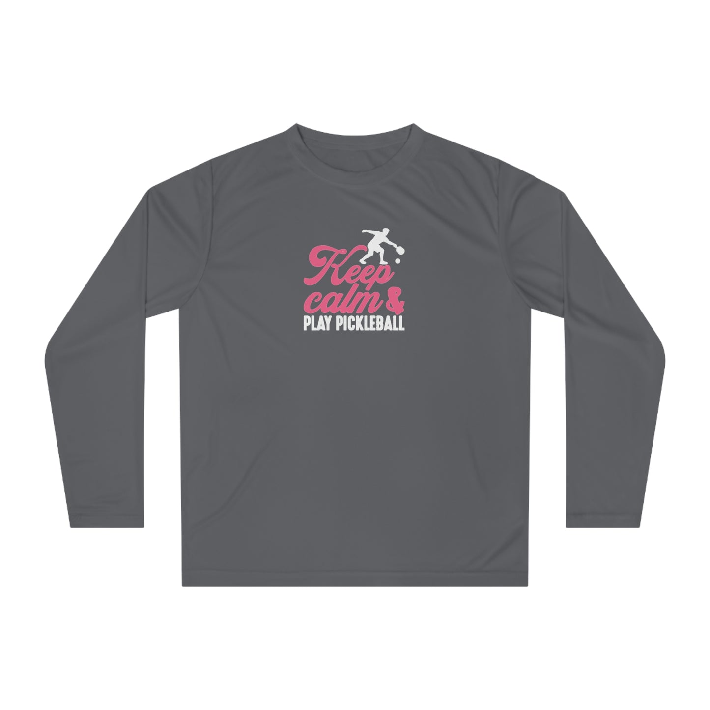 Women's Pickleball Long Sleeves top - Keep Calm & Play Pickleball Grey
