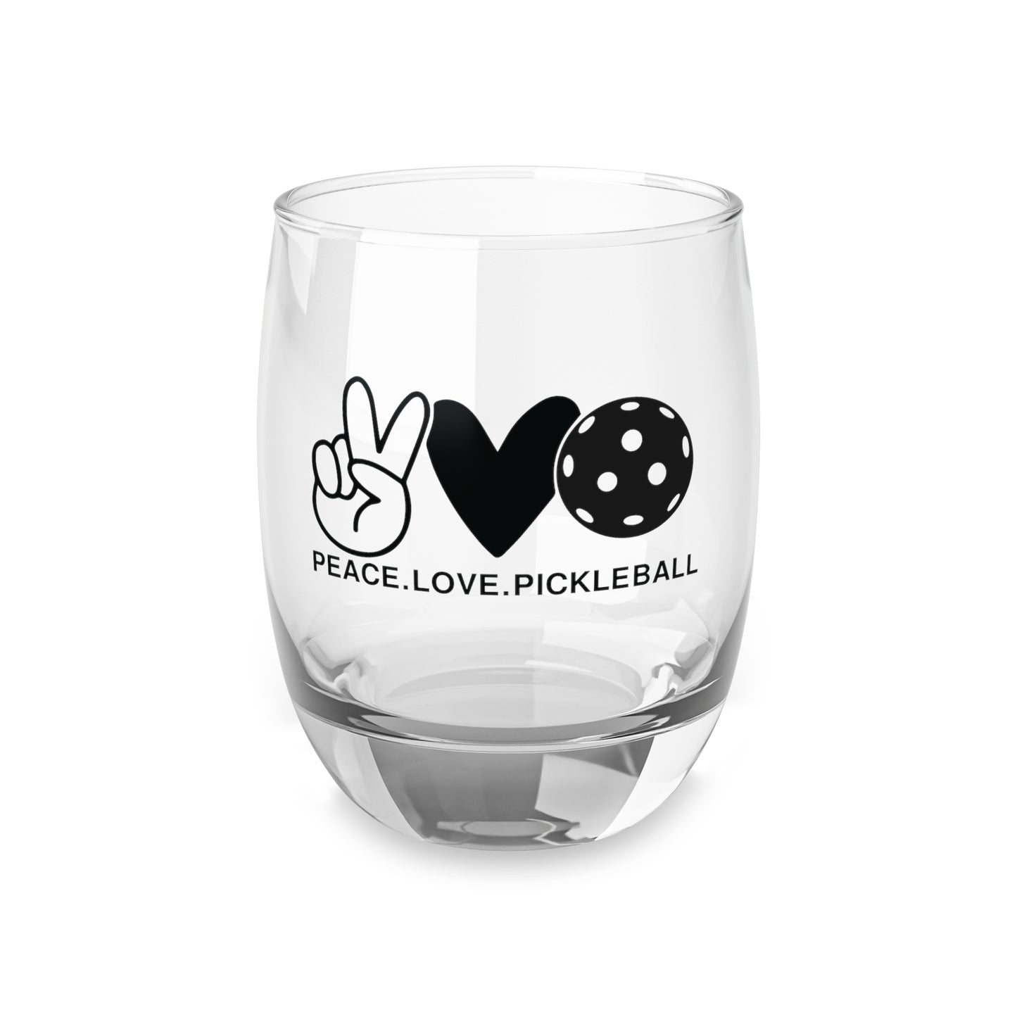 Pickleball Durable Whiskey Glass - Peach.Love.Pickleball 6oz