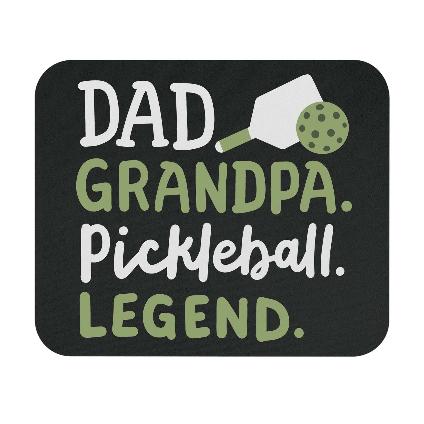 Pickleball Durable Mouse pad - Dad Grandpa Pickleball Legend Black