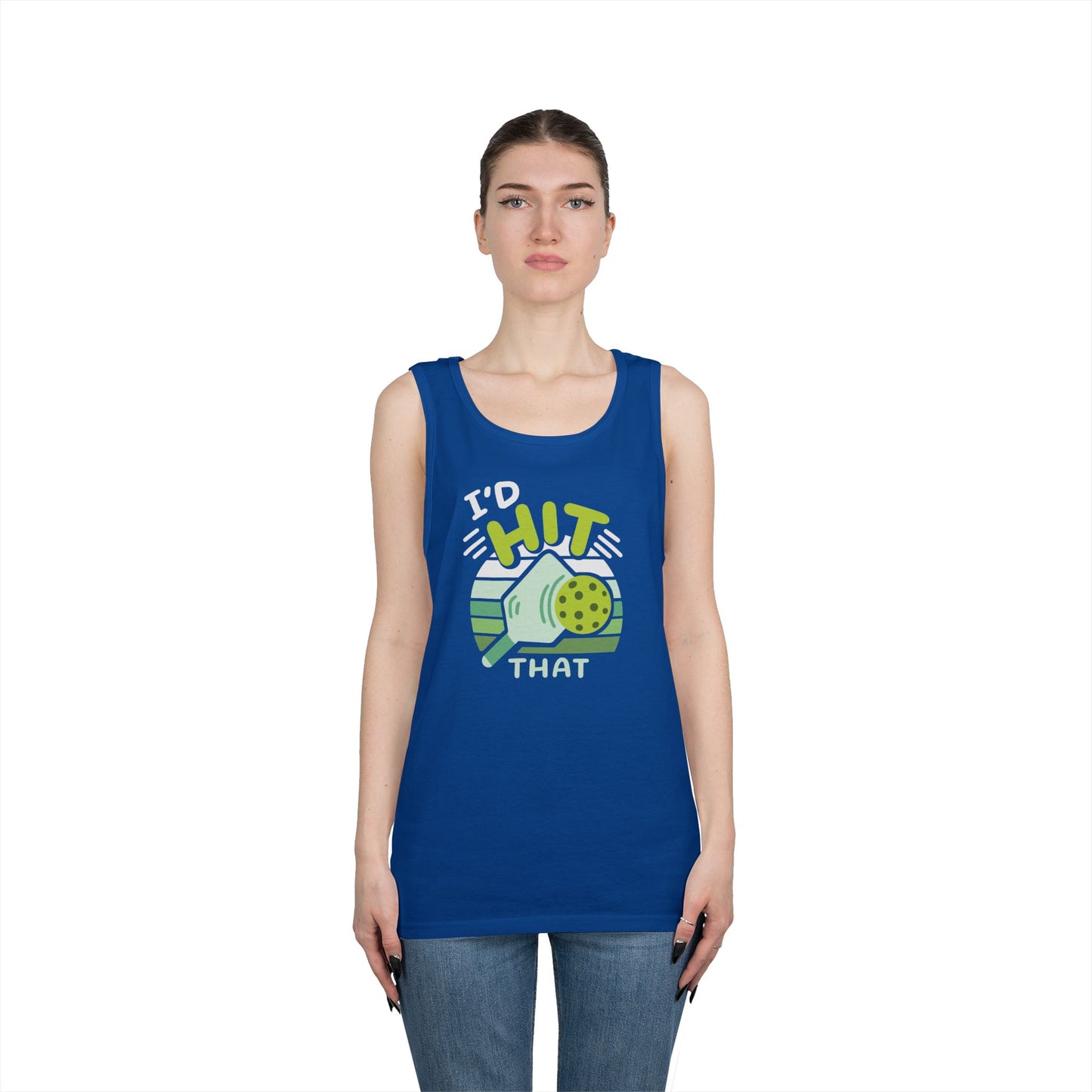 Women's Playful Pickleball Tank Top - I'd Hit That