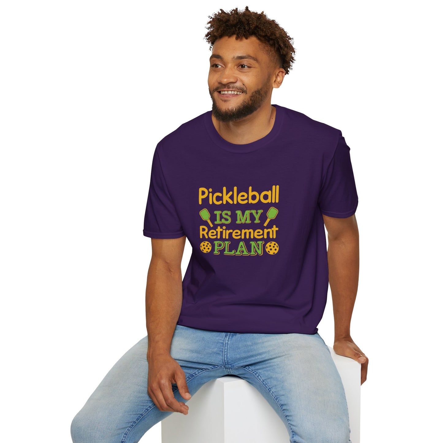 Men's Quirky Pickleball T-shirt - Pickleball Is My Retirement Plan
