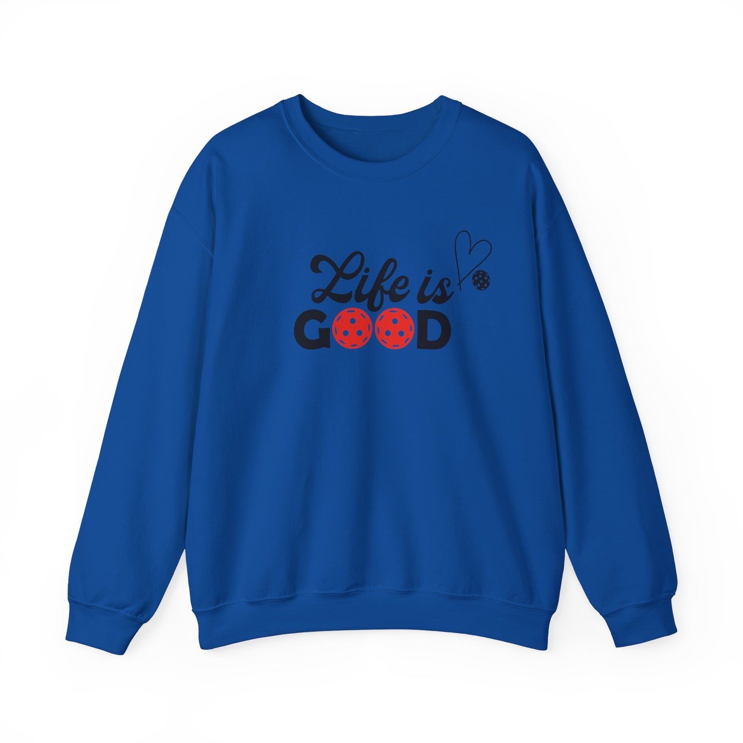 Women's Funny Pickleball Sweatshirt - Life Is Good Royal