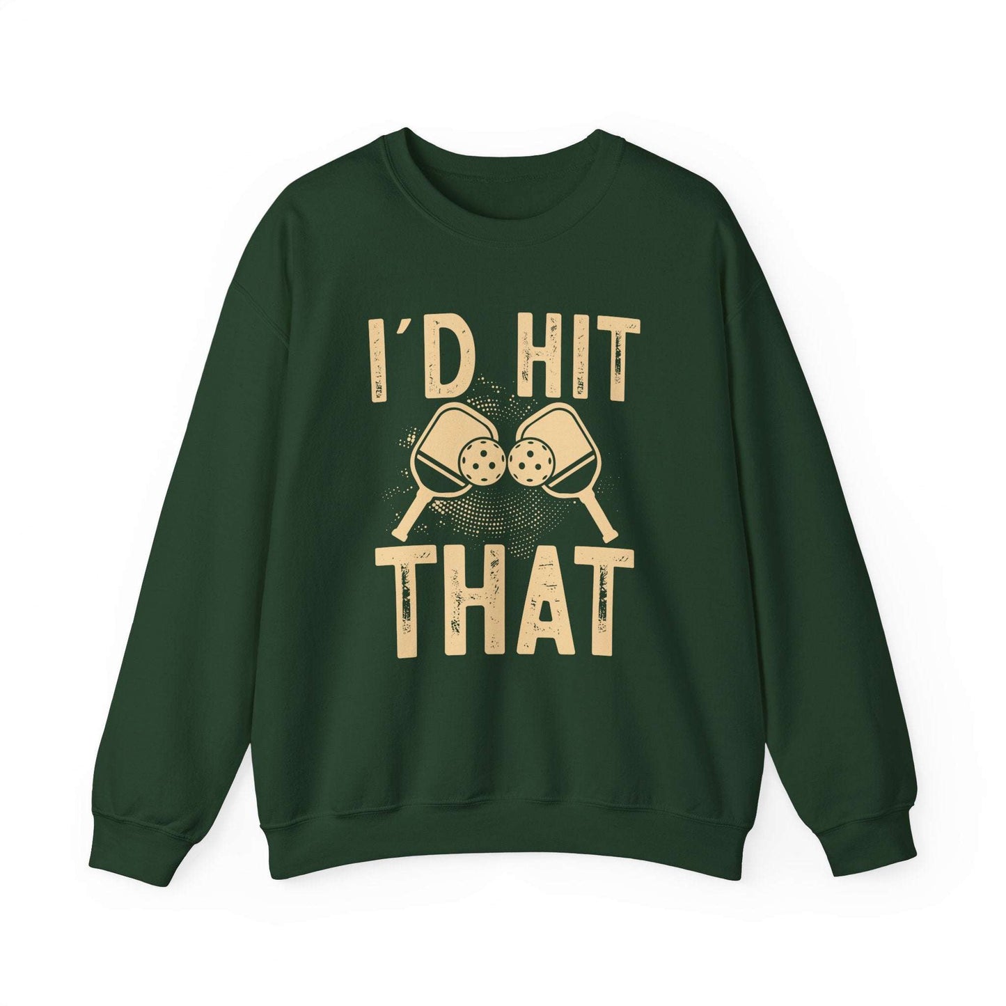 Men's Bold Pickleball Sweatshirt - I'd Hit That Green