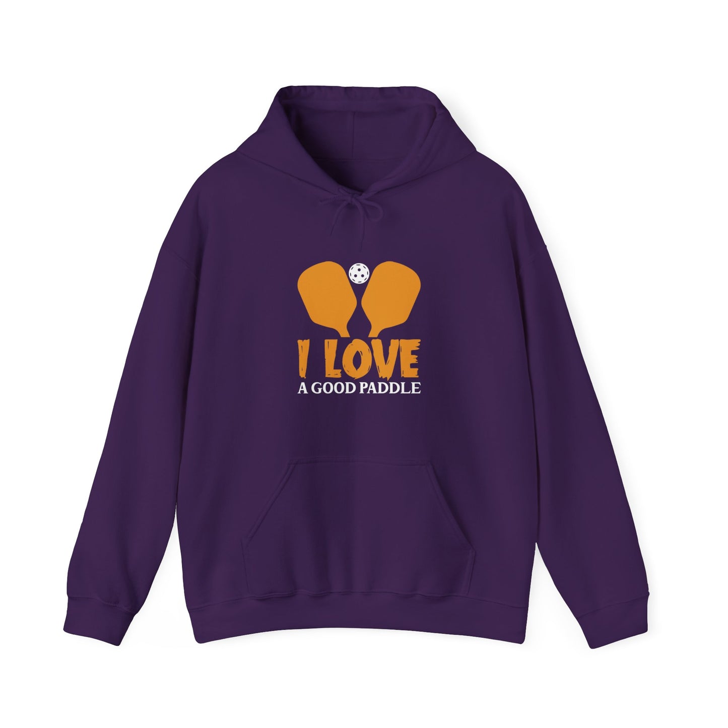 Women's Funny Pickleball Hoodie - I Love a Good Paddle Purple