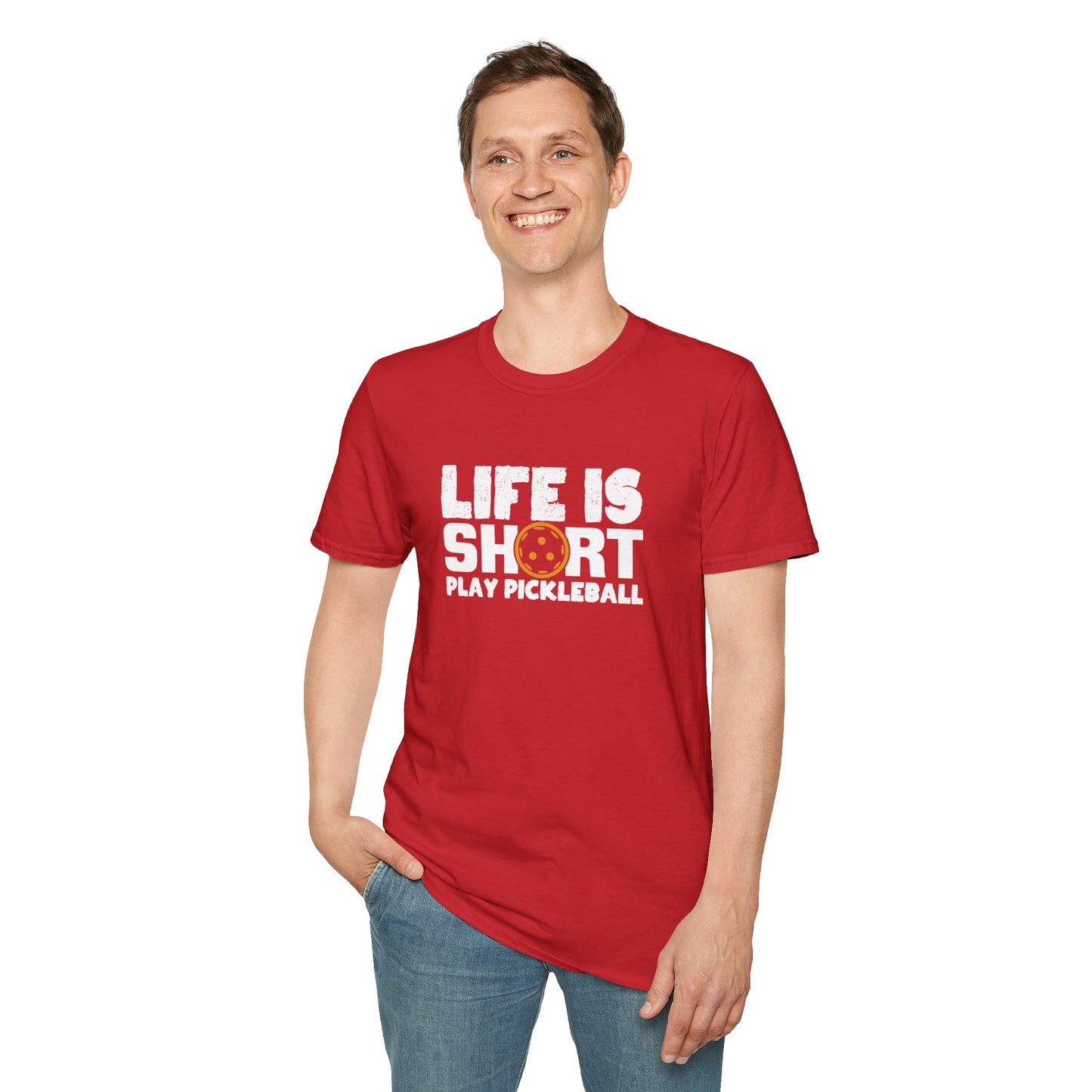 Men's Hilarious Pickleball T-shirt - Life Is Short Play Pickleball