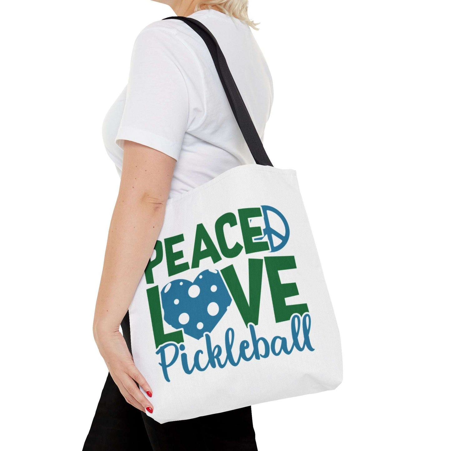 Pickleball Stylish Tote Bag - Peace, Love, Pickleball