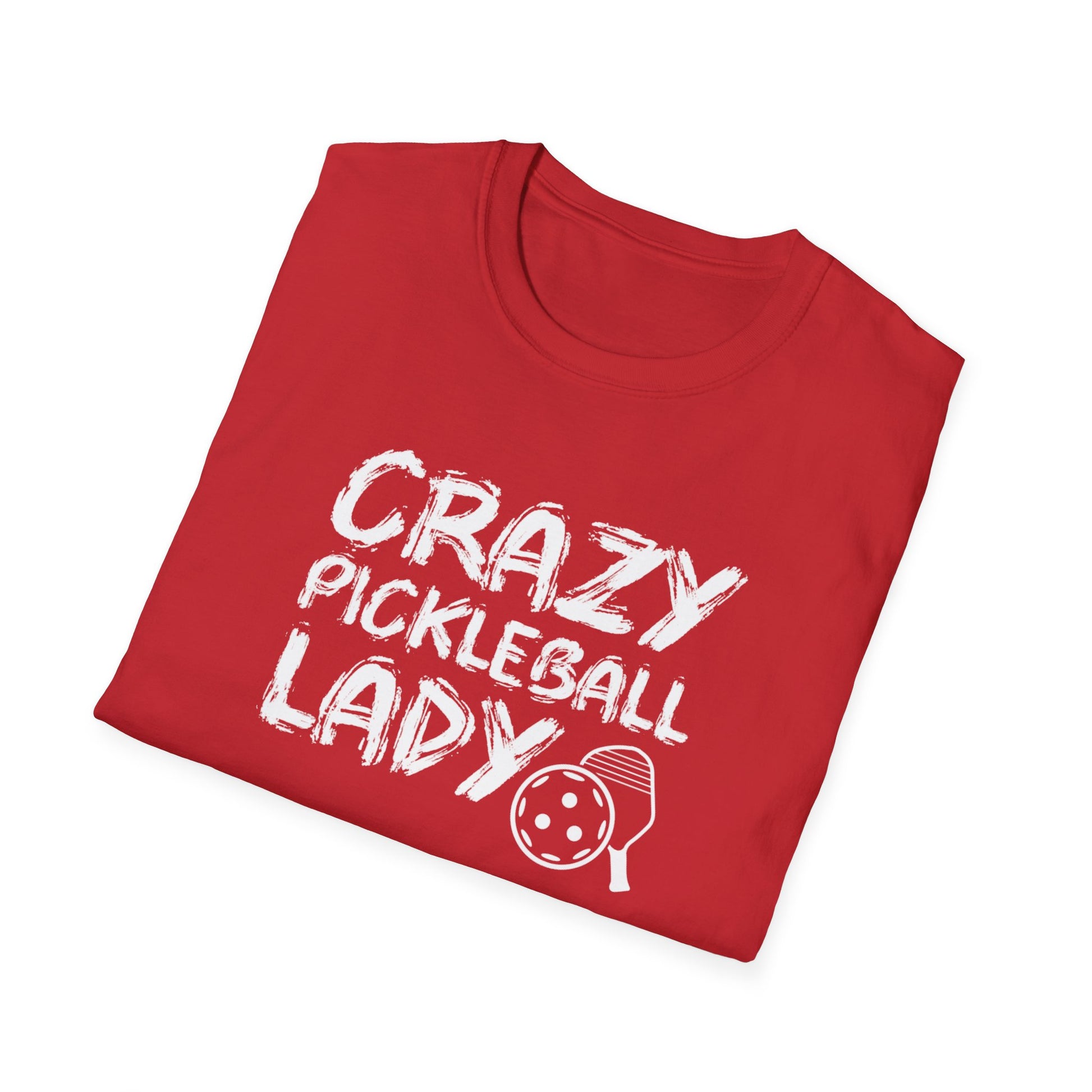 Women's Unique Pickleball T-shirt - Crazy Pickleball Lady