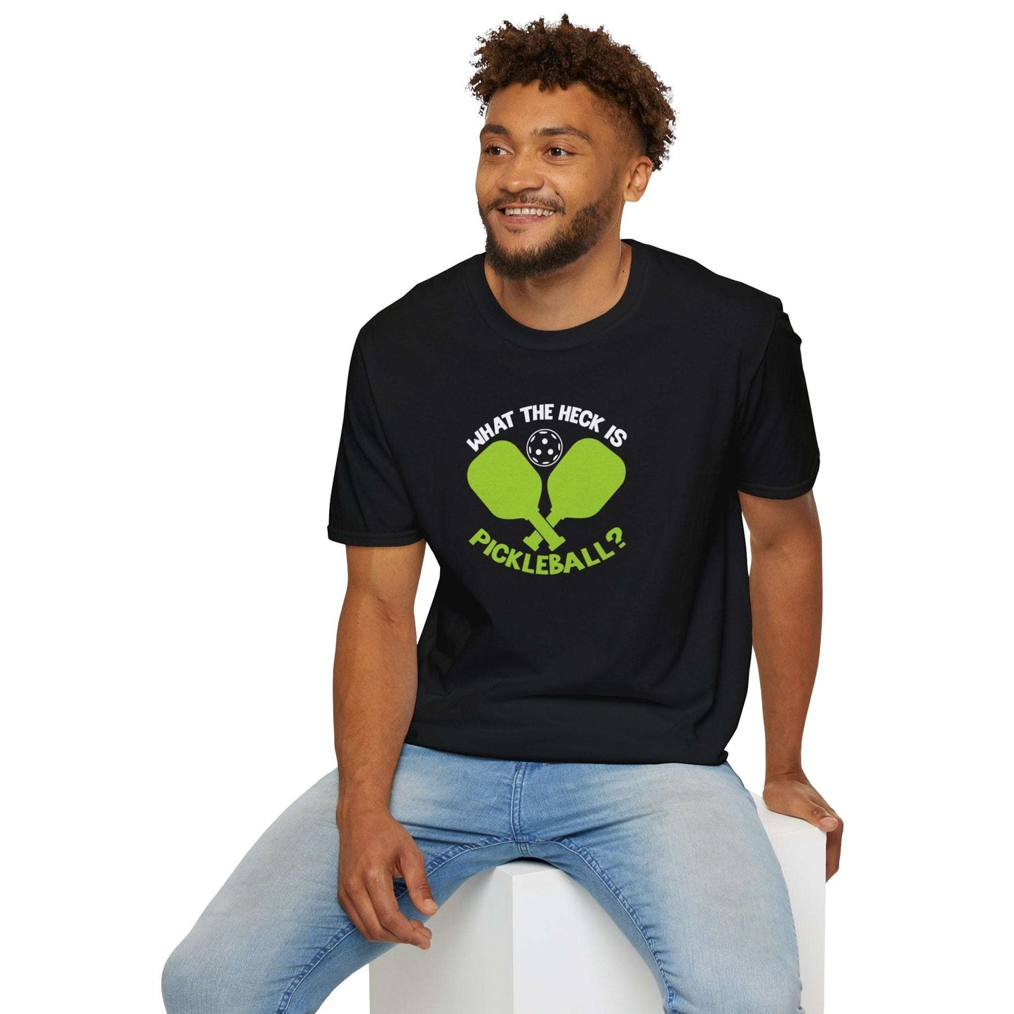 Men's Funny Pickleball T-shirt - What the Heck Is Pickleball?
