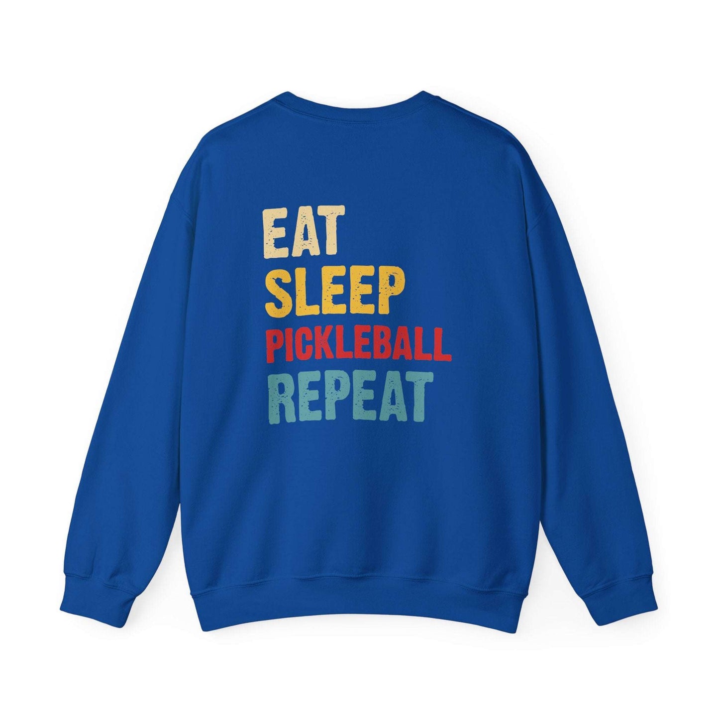 Men's Cool Pickleball Sweatshirt - Eat Sleep Pickleball Repeat Retro
