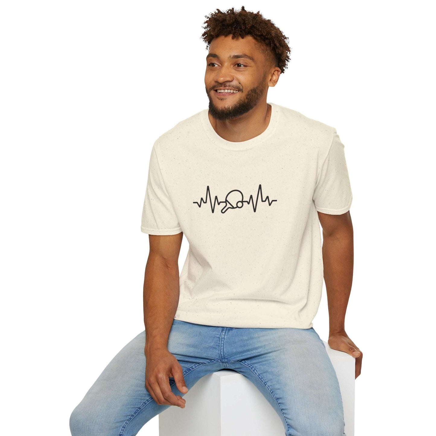 Men's Stylish Pickleball T-shirt - Pickleball Heartbeat