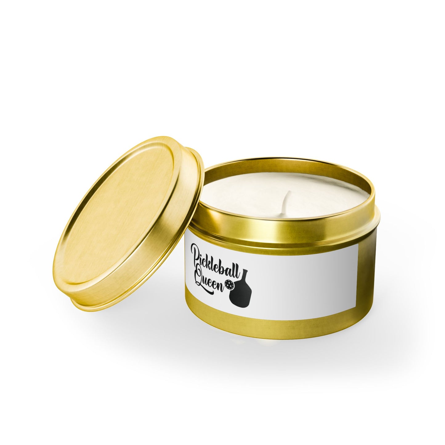 Pickleball Delightful Tin Can Candle - Pickleball Queen Gold